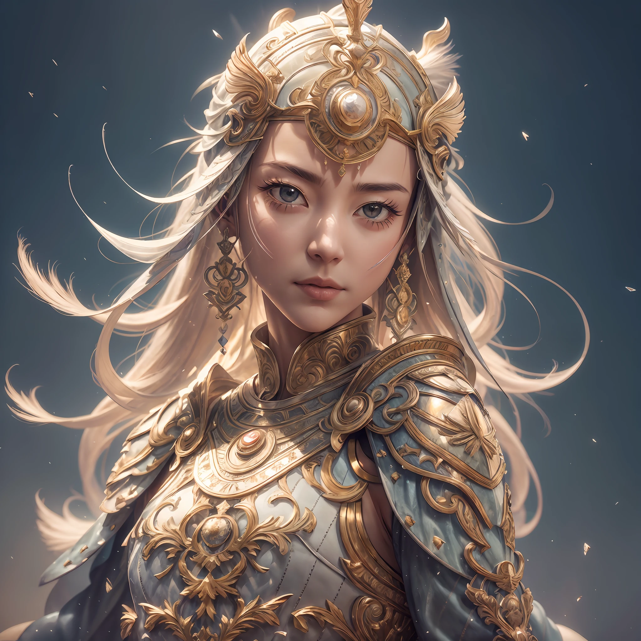 amazing detailed, style by Moebius, close portrait, white background, clean lines, post production, post-processing, 8k, retouch, HDR, Super-Resolution, Soft Lighting, Ray Tracing Global Illumination, Crystalline, Lumen Reflections --auto --s2