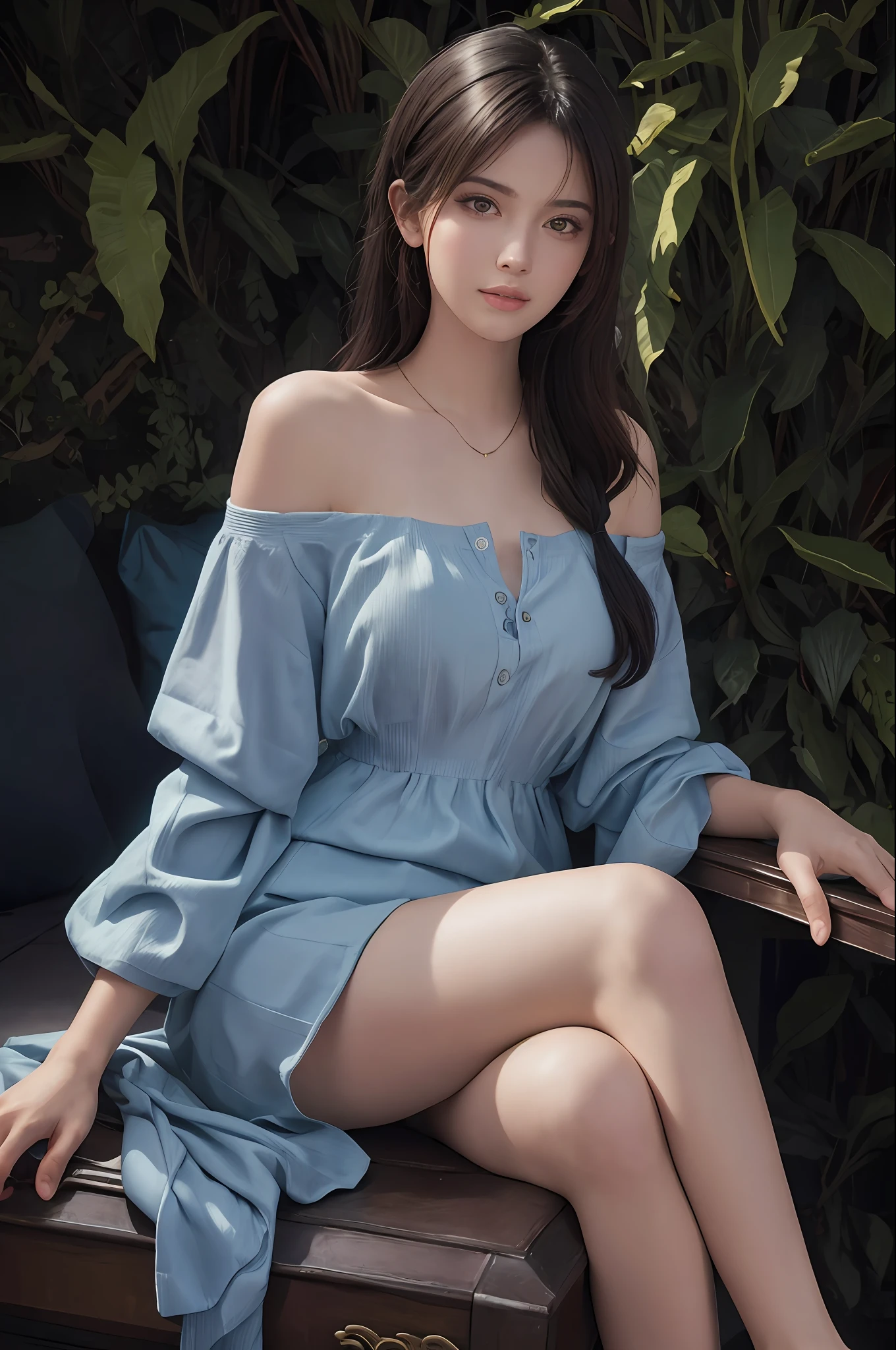 (Masterpiece: 1.3), (8k, photorealistic, RAW photo, best quality: 1.4), (1girl), beautiful face, (realistic face), (black hair), beautiful hairstyle, realistic eyes, beautiful detail eyes, (realistic skin), beautiful skin, absurdity, attractive, ultra high-resolution, ultra-realistic, high definition, golden ratio, whole body, legs crossed, showing soles