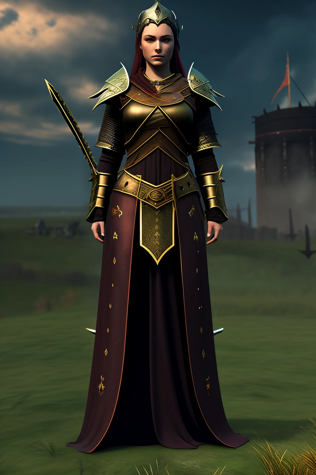 Dark fantasy, Boudica dressed in armor