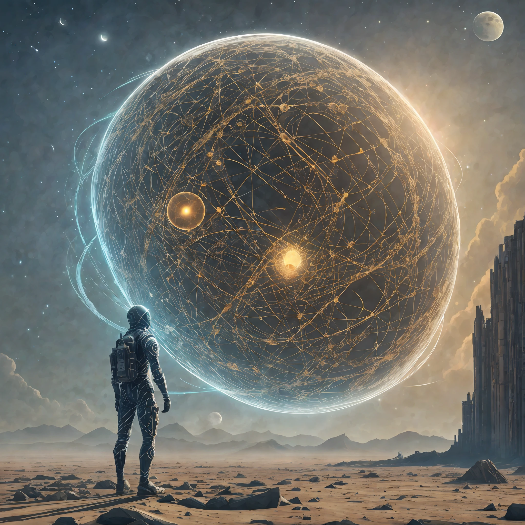 1Forbidden Apotheotic Silhouette of the Deconstruction of Adulthood, on its Journey to the Moon by the Interactionism of Human Specialties Naturalist, Digital Art, 50k.