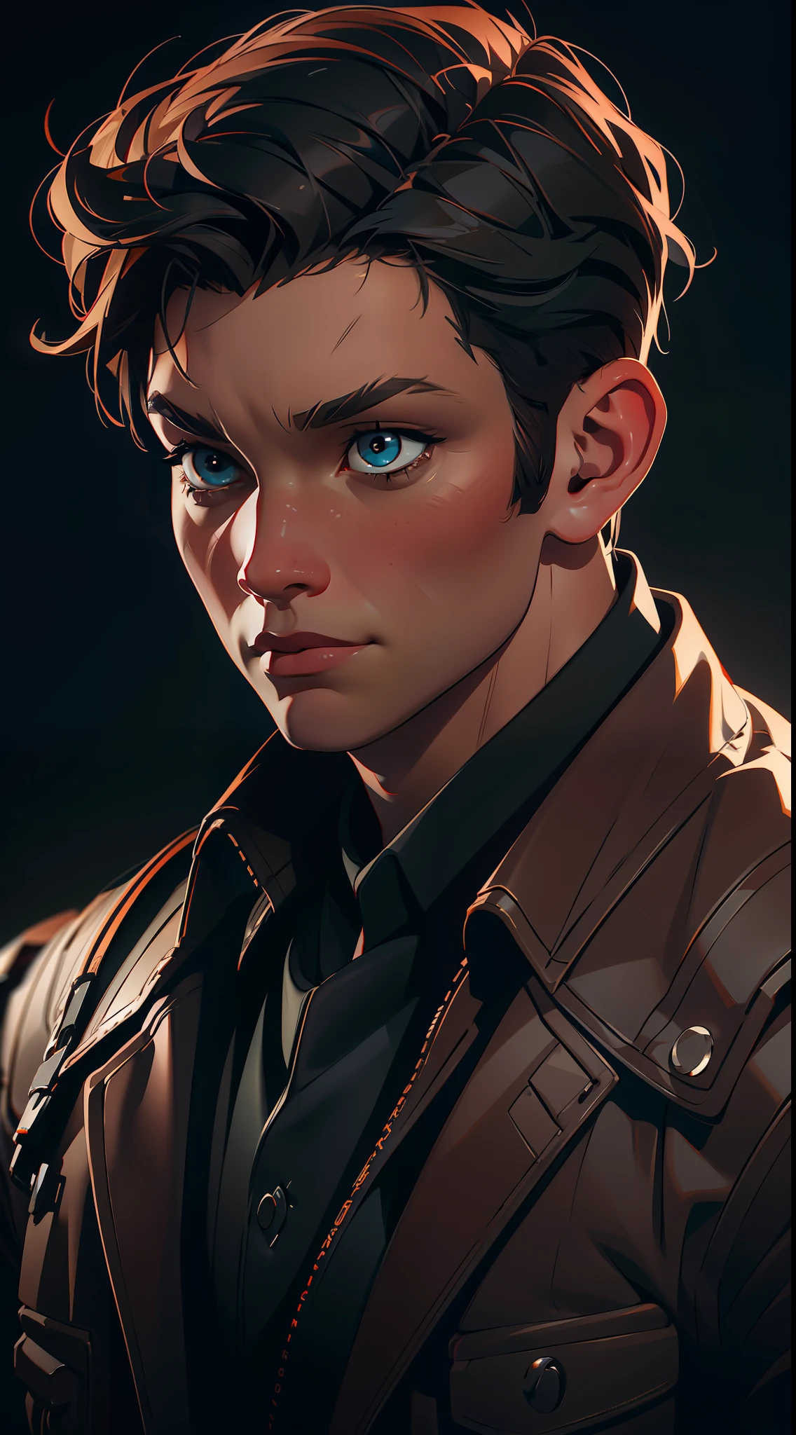 Dean Winchester, wide angle, super highly detailed, professional digital painting, artstation, concept art, smooth, sharp focus, no blur, no dof, extreme illustration, Unreal Engine 5, Photorealism, HD quality, 8k resolution, cinema 4d, 3D, beautiful, cinematic