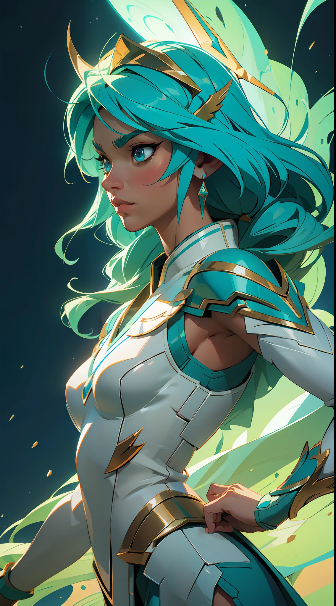 Saint Seiya Andromeda Shun, wide angle, super highly detailed, professional digital painting, artstation, concept art, smooth, sharp focus, no blur, no dof, extreme illustration, Unreal Engine 5, Photorealism, HD quality, 8k resolution, cinema 4d, 3D, beautiful, cinematic