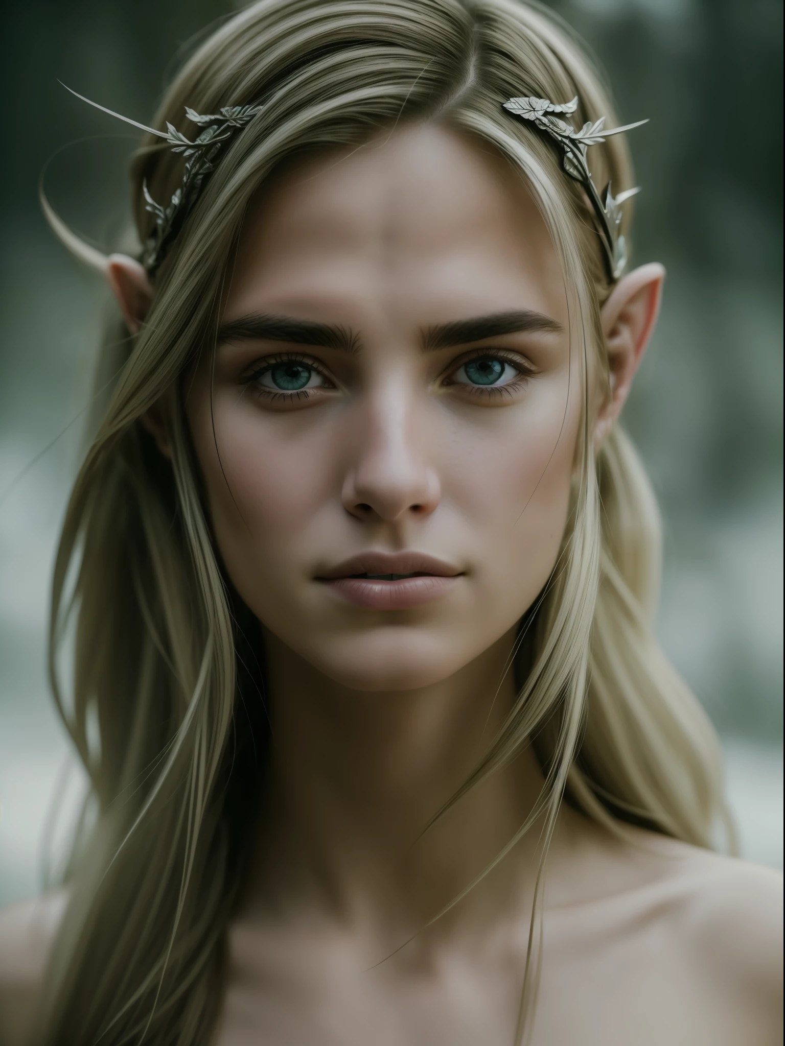 (longshot:1.5),(hero view:1.5),beautiful Elf woman ,inspired by the lord of the ring,dressed like a White Elf style,Happy expression on face,on the mountain,angelic, beautiful face,(harsh light on skin:1.2), (hard shadows, dark theme, unlit, dim lighting, deep contrast:1.1), (Annie Liebovitz portrait photography), Mint and coral aesthetic dark theme, (skin imperfections, freckled:0.4),natural lighting, extremely realistic, 8k, insane details, intricate details, Cinematic color graded,color Grading, Editorial Photography, Photography,sharp focus, taken with a 60mm lens, ISO 300, f/4, 1/200th