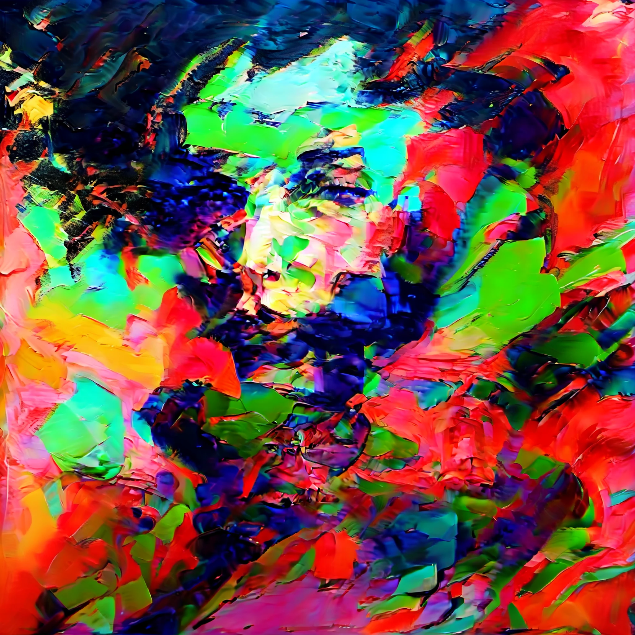 Painting female portrait