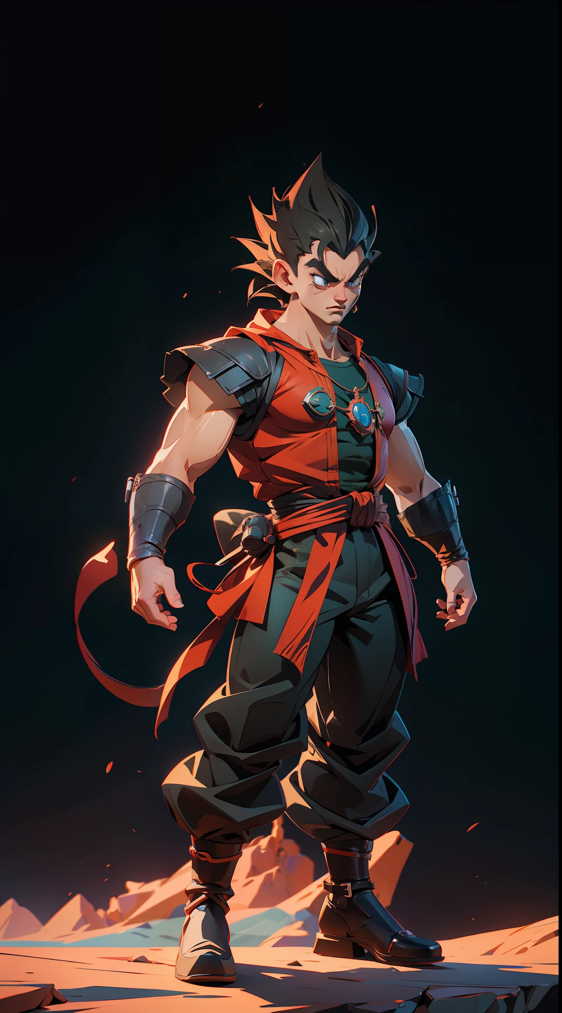 Dragon Ball Super character berserk mode concept , full body, colored,, wide angle, super highly detailed, professional digital painting, artstation, concept art, smooth, sharp focus, no blur, no dof, extreme illustration, Unreal Engine 5, Photorealism, HD quality, 8k resolution, cinema 4d, 3D, beautiful, cinematic