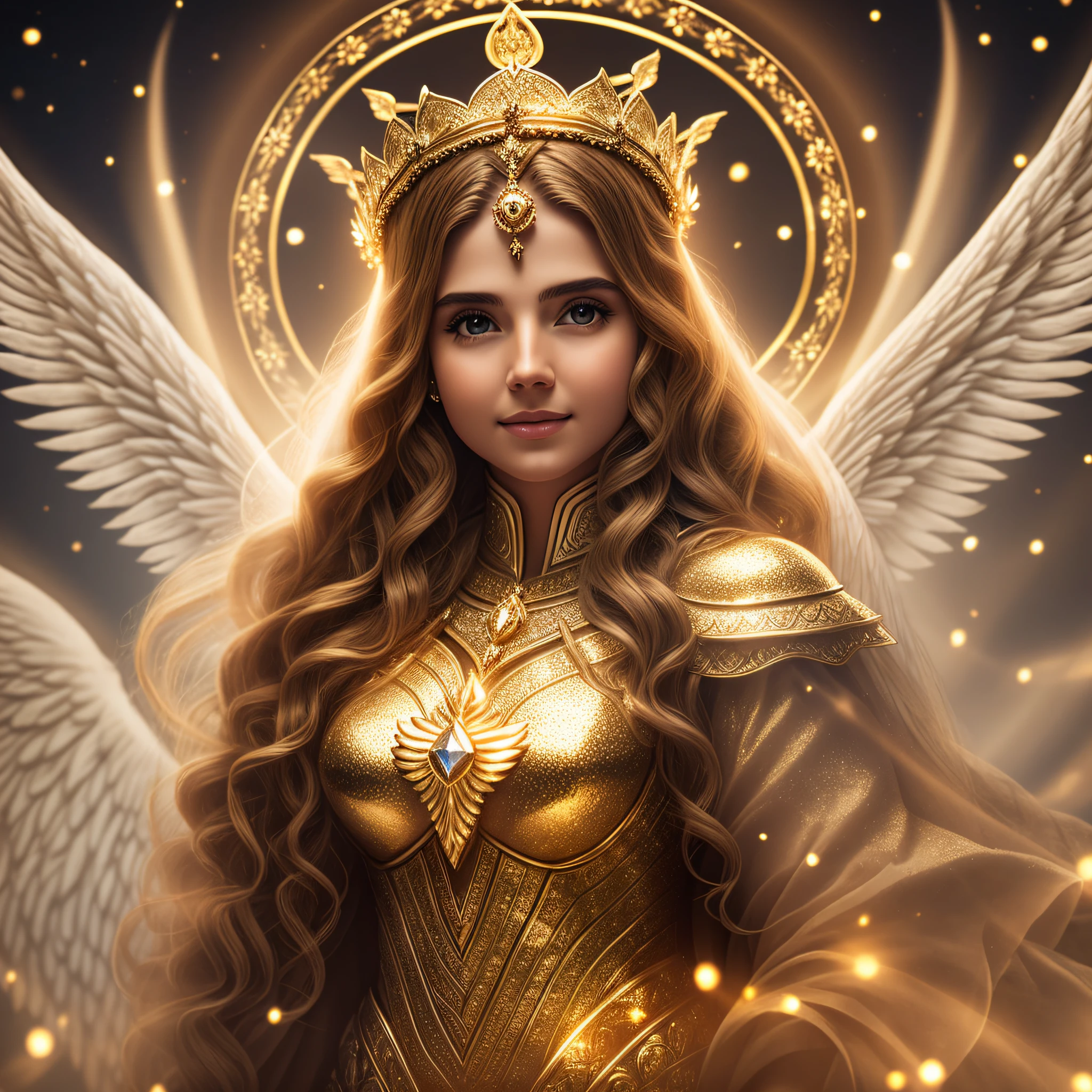 Angel woman, crown of light, 4k --auto --s2