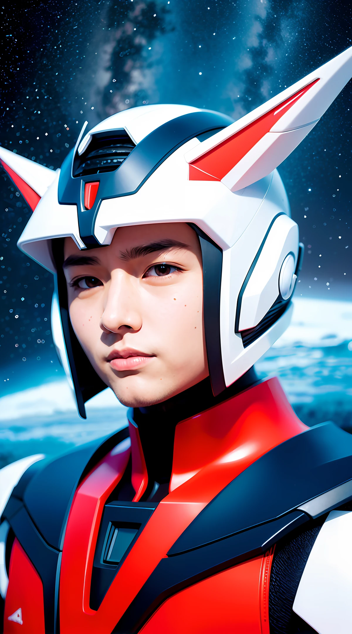 Portrait, Nu Gundam, unrealistic, fantasy, universal, niji5