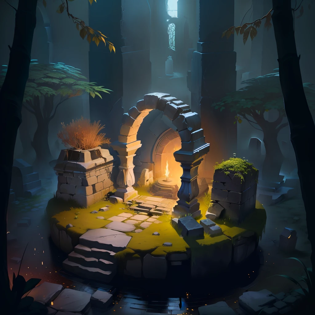 Create an ancient crypt