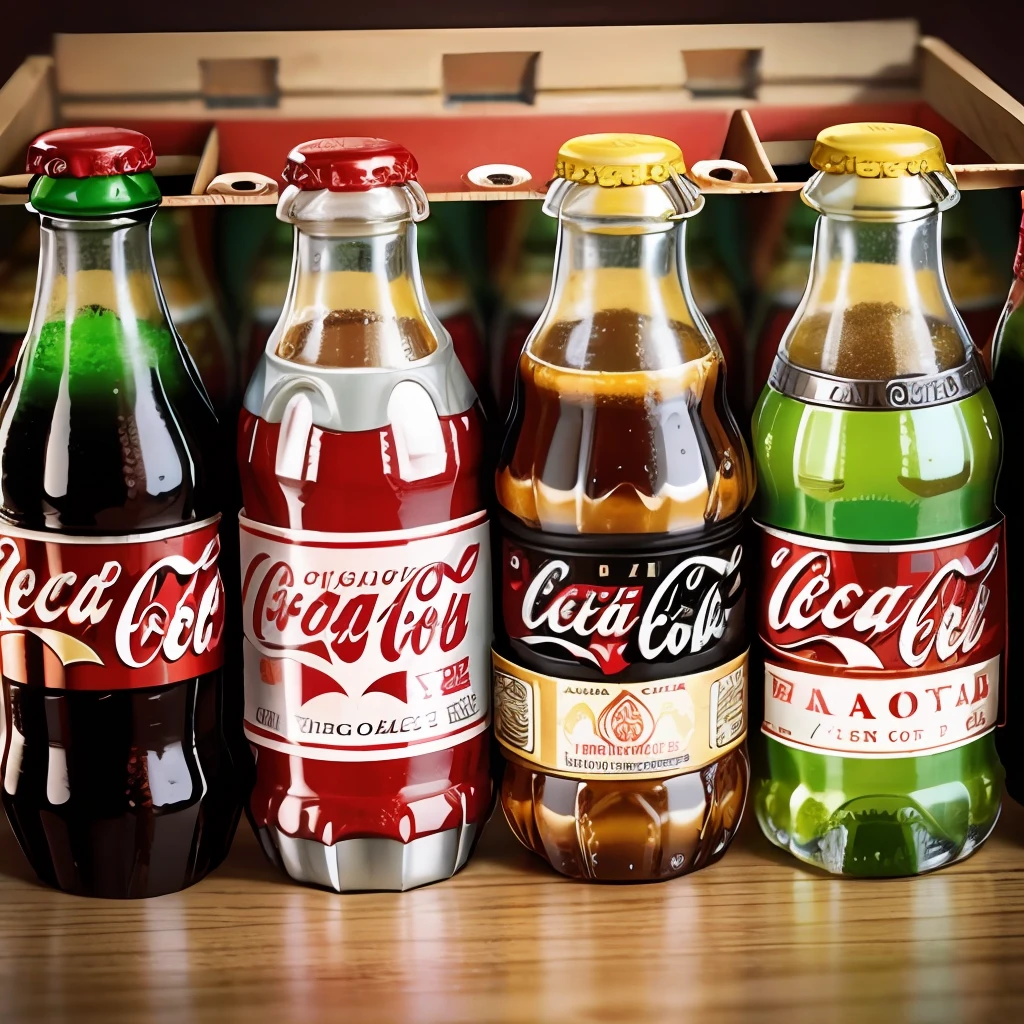 MINI COCA COLA CRATE OF THE 70S MINI BOTTLES