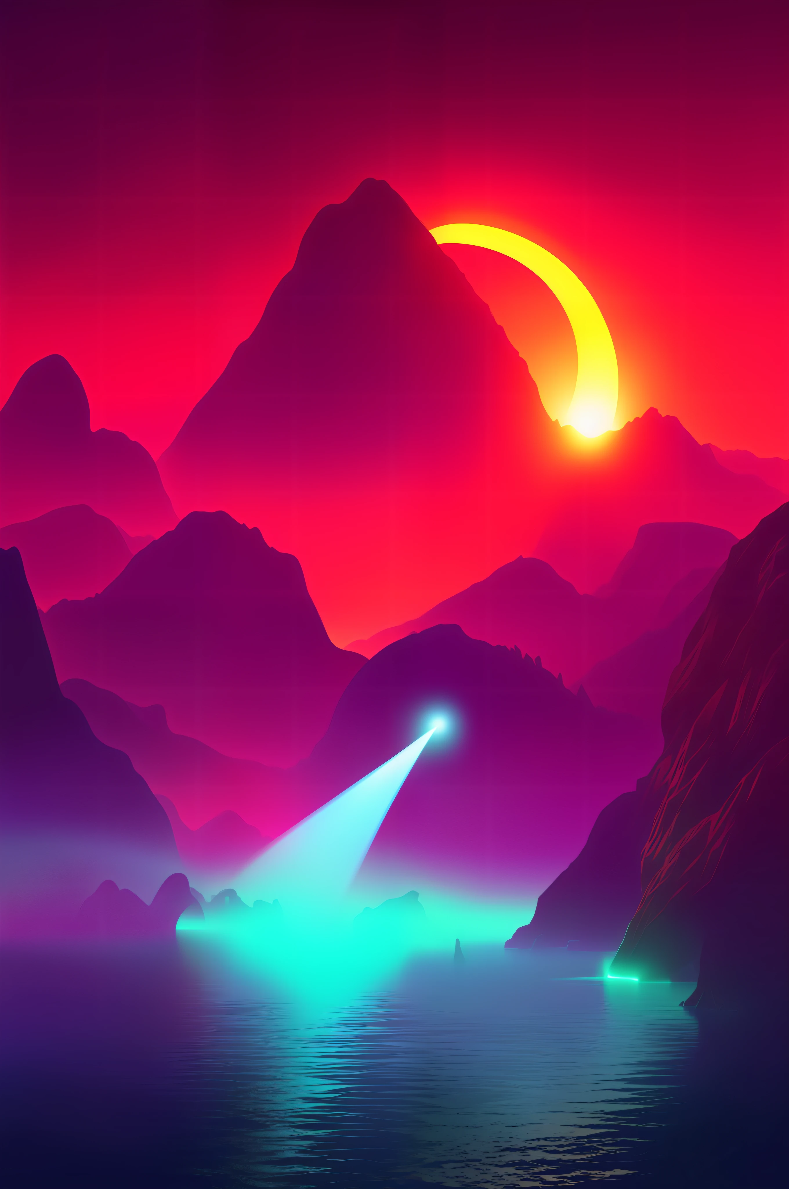 Create an image that features the number three 3 in the center, with a futuristic design. The image should have a high-tech style, with geometric lines and shapes, and should present a color scheme in harmony that includes neon colors. Use a dark background to highlight neon colors, and include shadows and light effects to give depth and dimension to the image. The number three should be the highlight of the image, with a modern and stylized look. Make sure the image is clear and easy to understand, with an attractive and modern look that instills the curiosity and interest of the audience. Place the number three in the center of the image