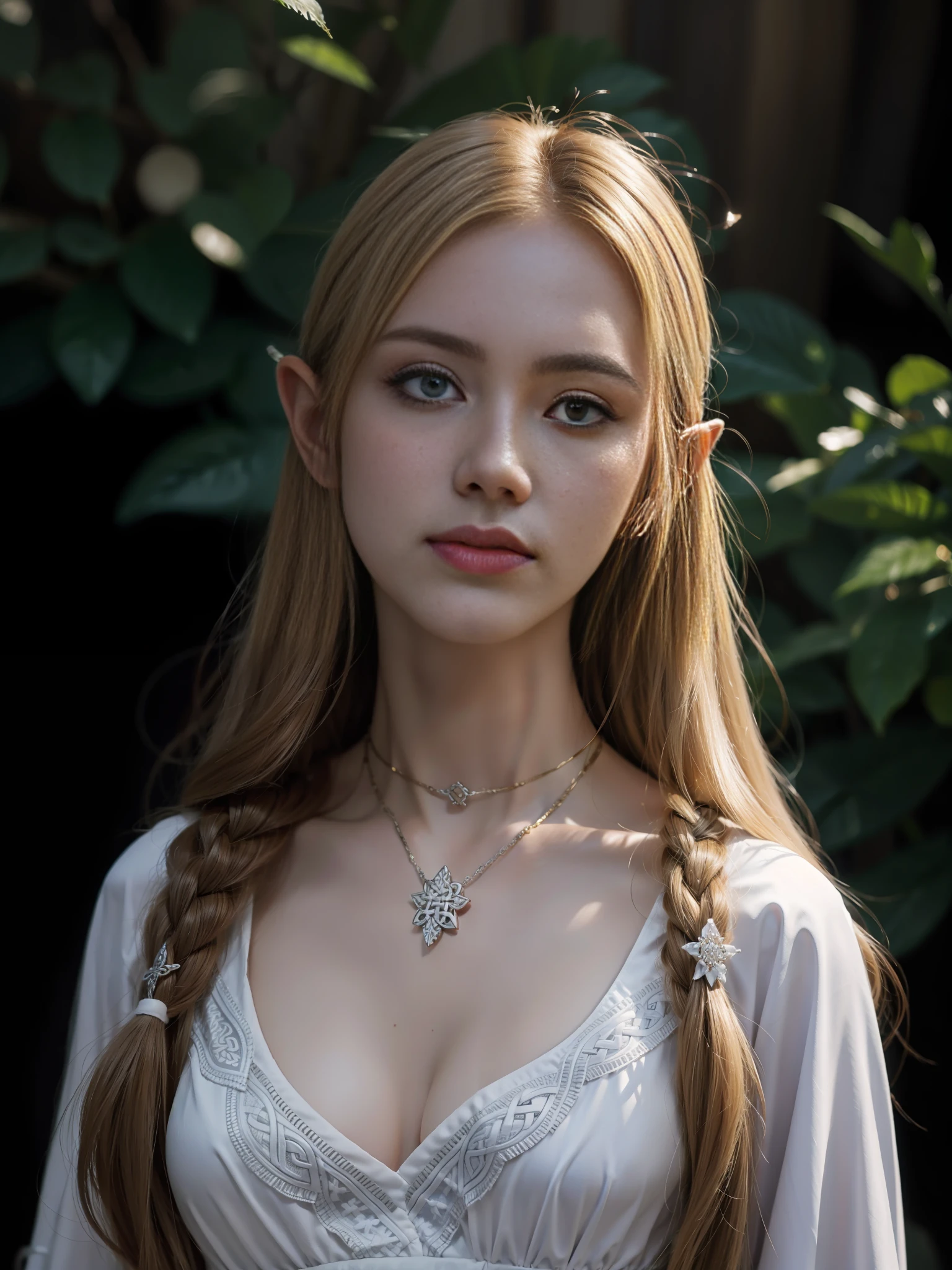 White celtic dress