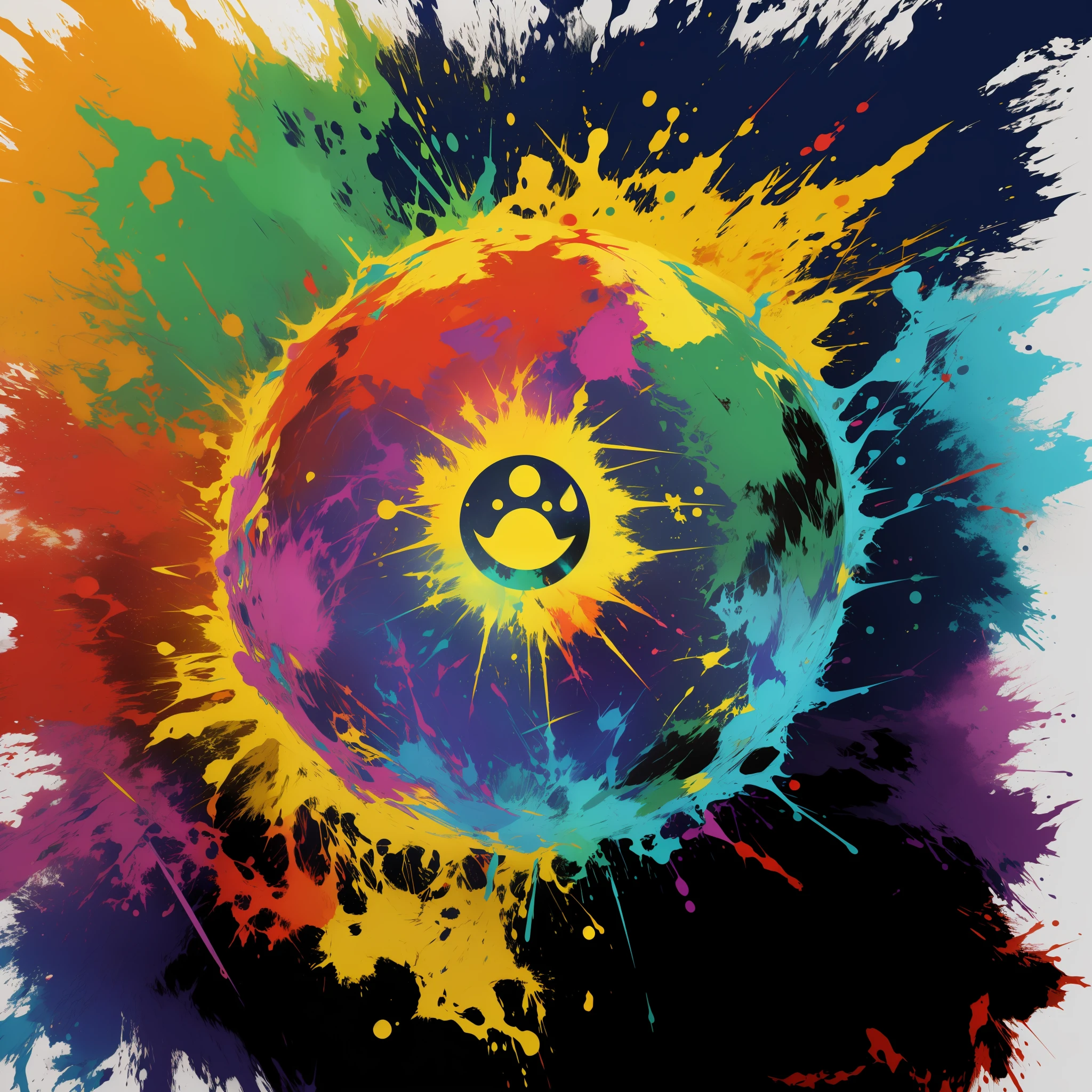 technicolor, vibrant, Chemical Cat, radioactive glow, Biohazard, abstract art by Petros Afshar, oversaturated
