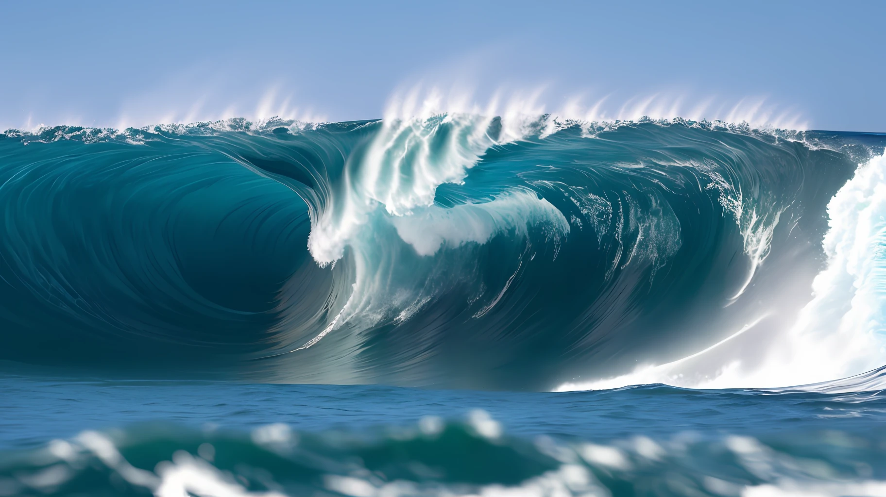 (8K ultra-high-definition masterpiece, the best quality), (AI fusion image of flying waves, Logo style).