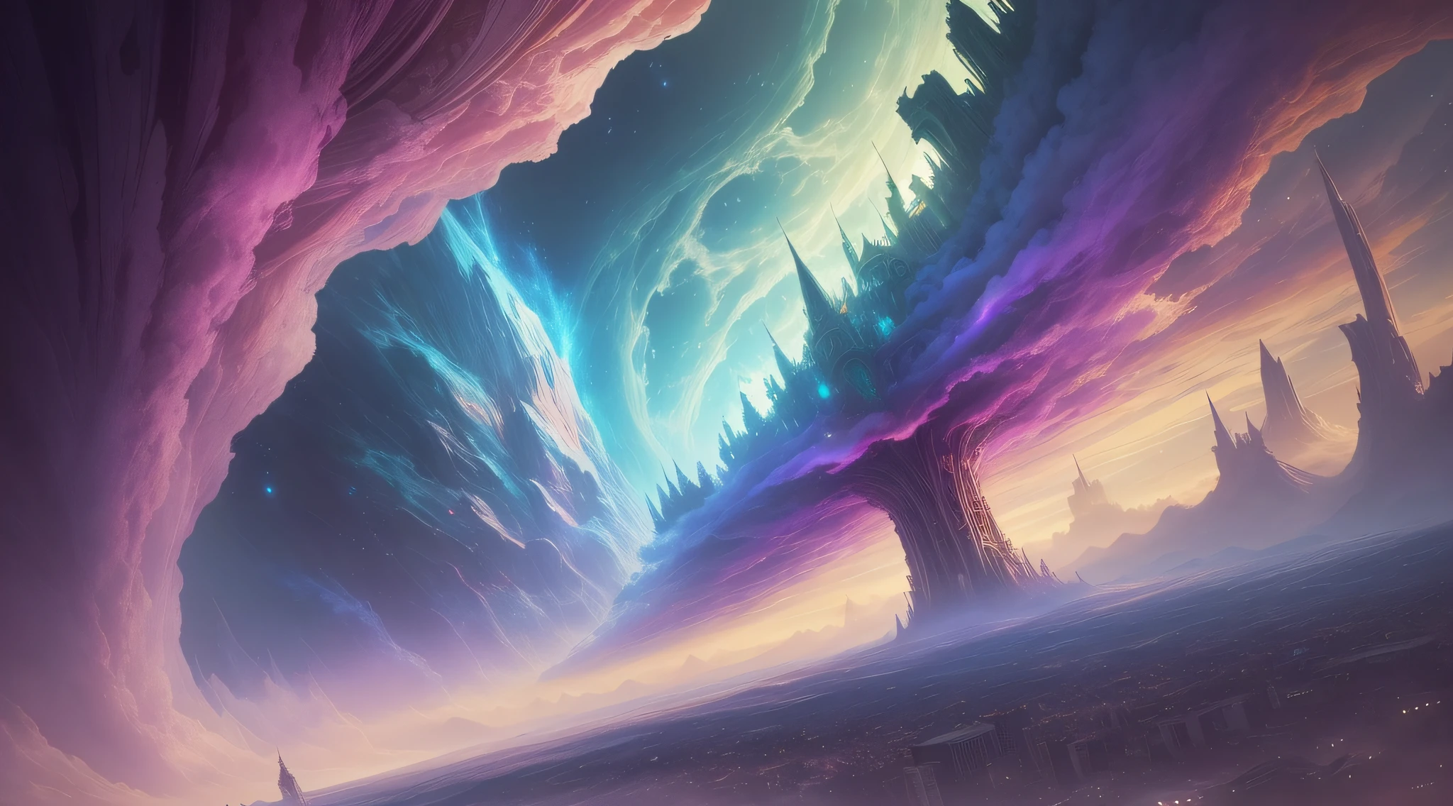 Imagine a world where dreams and reality merge. Design a wallpaper that captures the essence of this magical realm. Let your imagination soar as you create a captivating scene filled with surreal elements and whimsical characters. Incorporate vibrant colors, ethereal lighting, and fantastical landscapes to evoke a sense of wonder and enchantment. Consider how dreams can come to life, with floating islands, talking animals, or gravity-defying structures. Allow your creativity to shine as you craft a wallpaper that transports viewers to a realm where the line between dreams and reality blurs, igniting their imagination and sparking a sense of childlike wonder.