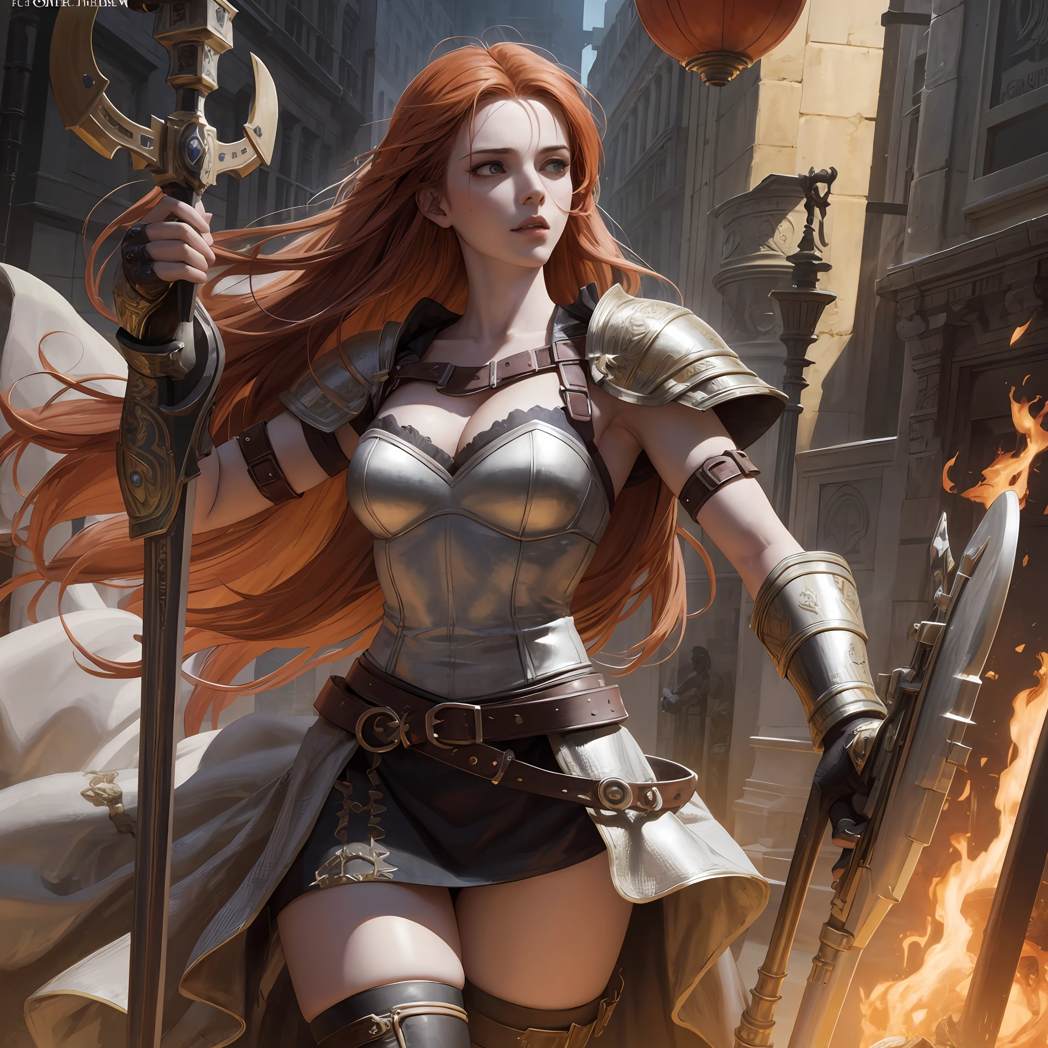 Boudica, Full body, barbara armor, hyper-realistic, work-cousin, 4k, Dark fantasy --auto --s2