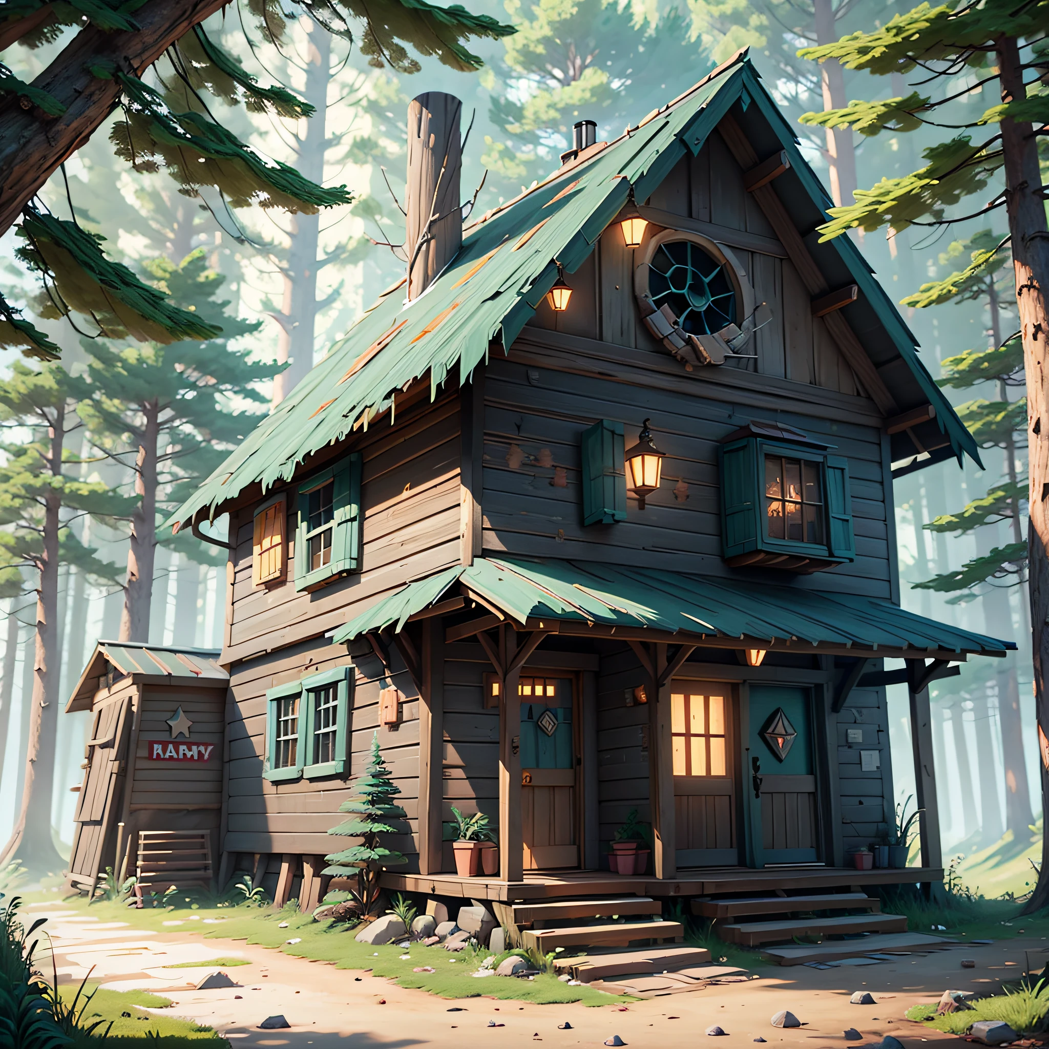 Mystery Shack from gravity falls realistic style well detailed unreal engine 5