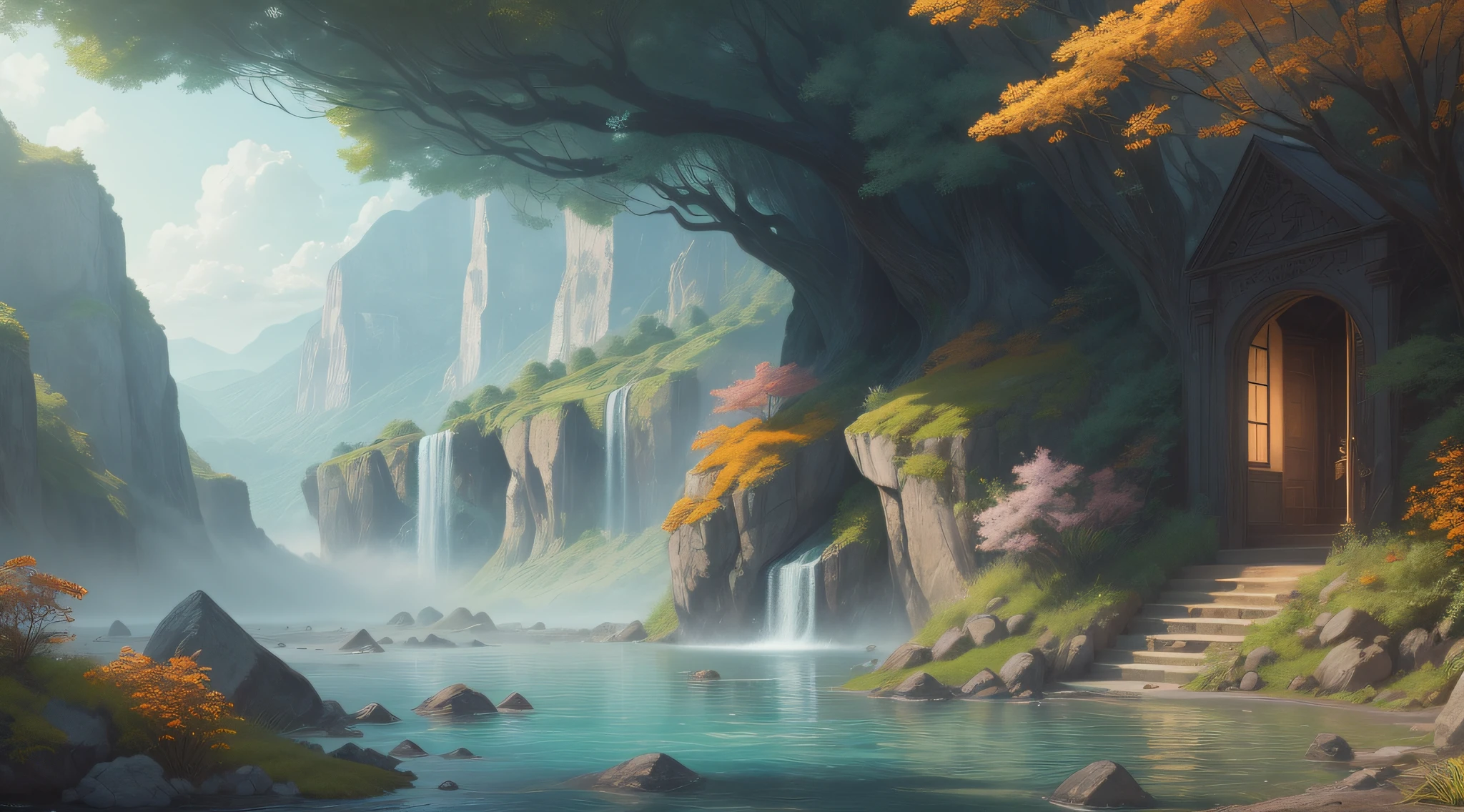 Design an immersive wallpaper that celebrates the beauty and diversity of our natural world. Create a breathtaking landscape that showcases the wonders of different ecosystems. Imagine a panoramic view that seamlessly transitions from towering mountains to lush forests, expansive plains, cascading waterfalls, and serene beaches. Incorporate elements like vibrant flora, majestic wildlife, and awe-inspiring natural formations. Pay attention to the play of light and shadow, capturing the ever-changing moods of nature throughout the day. Consider using a rich color palette that evokes a sense of tranquility and awe, with hues ranging from deep blues and greens to warm oranges and pinks. Add subtle details like rays of sunlight filtering through leaves, gentle ripples on water surfaces, or a soft breeze rustling the grass. Invite viewers to immerse themselves in the scene, allowing their eyes to wander and discover hidden gems within the wallpaper. Whether it's a hidden waterfall, a rare bird perched on a branch, or a distant mountain range, provide elements that spark curiosity and a desire to explore. Let your creativity flourish as you design a wallpaper that connects people with the magnificence of nature, reminding them of the importance of preserving and cherishing our planet's remarkable beauty.