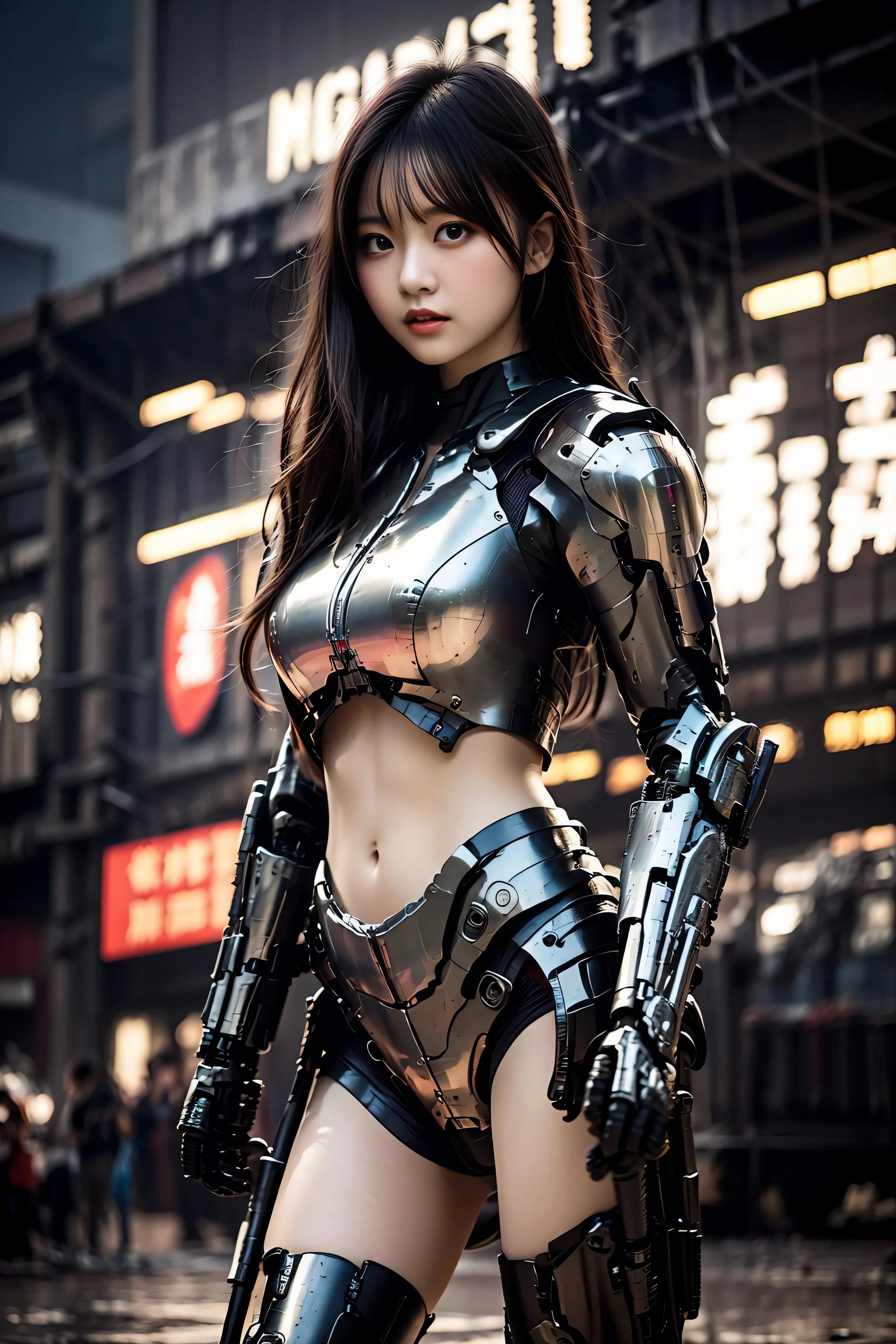 masterpiece, best quality,
1girl,ives girl,Mecha,beautiful lighting,(Neon Light:1.2),(Night:1.5),