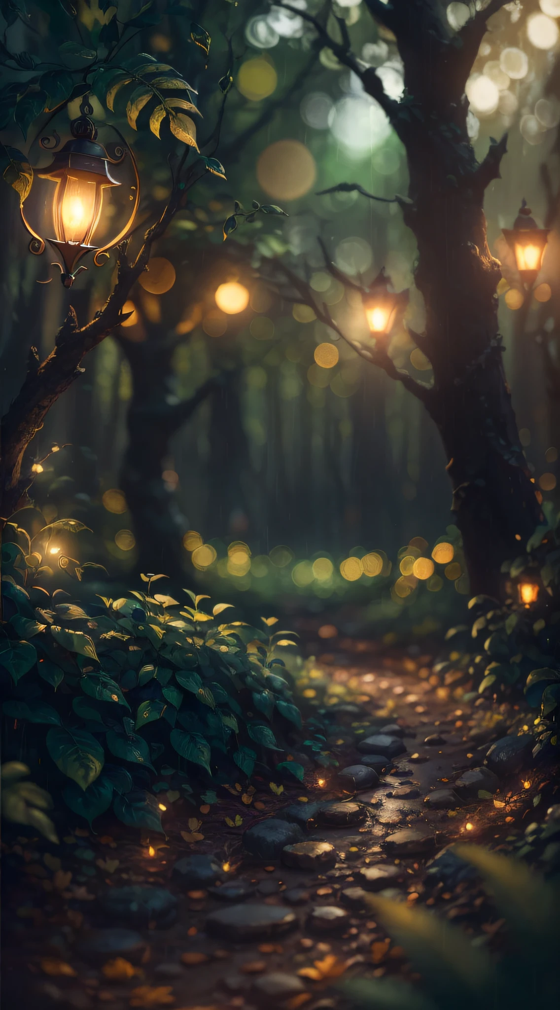 Masterpiece, best quality, (very detailed CG unified 8k wallpaper), dynamic lighting, (charming dark Night elf forest), dimly lit forest, meadow, bathed in dark and ethereal light, highlighting every intricate detail, adding dreamy quality to the scene, mysterious times, dreamy details, rainy weather, mysterious, warm and friendly atmosphere, atmospheric dust, Underground Scattering, Light Tracing, Depth of Field, Bokeh, Vivid Colors, Cinema-like hard Lighting, Realistic Shadows, Beautiful Glowing Details, Film, Octane rendering, Light Tracing, Concept Art, Reality, Unreal Engine 5 --auto --s2