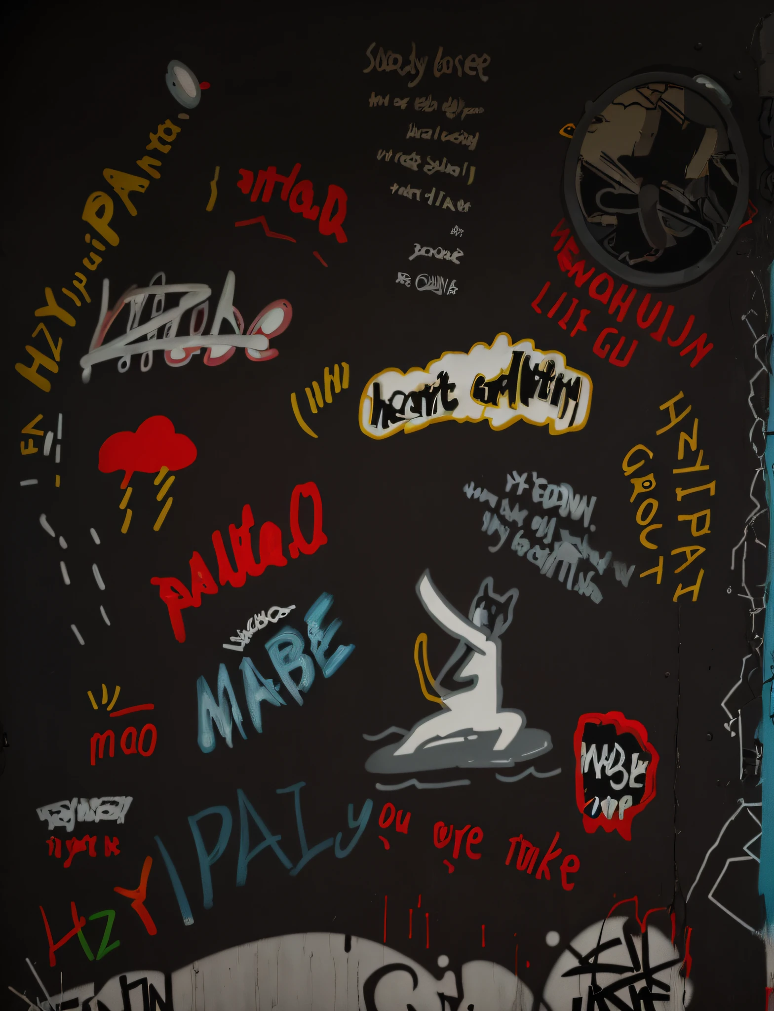 arafed image of a black shirt with various words and phrases, flash sheet, hand - drawn, hand-drawn, grafitti, graffitis, official artwork, artwork, grafitti paint, basquiat style, shirt art, up there, graffiti, by Odhise Paskali, close-up!!!!!!, graphic tees, graffiti paint