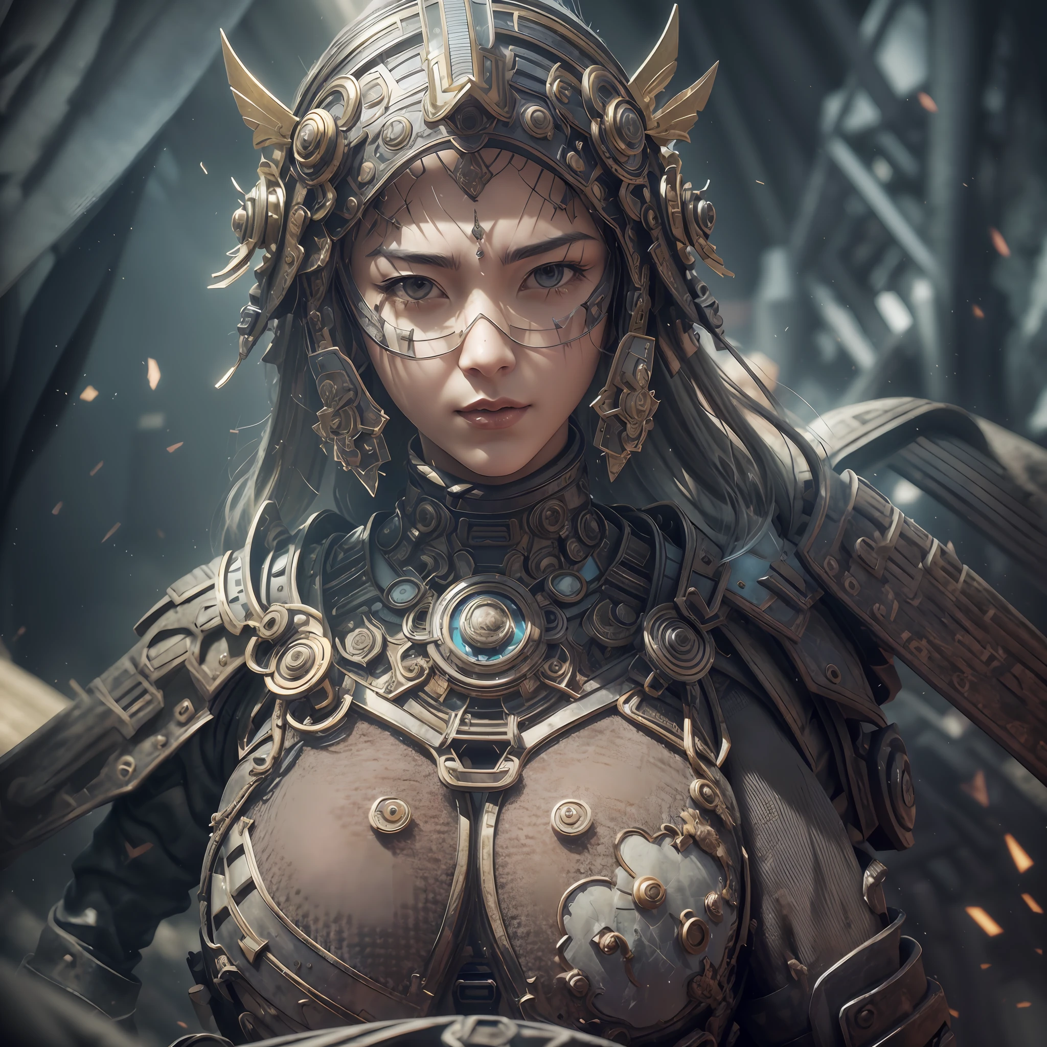 ((Best Quality)), (Masterpiece)), (Details: 1.4), (Details: 1.4), (Raw Photo), Sticking Out of Chest, 3D, Beautiful Cyberpunk Woman Image, HDR, High Dynamic Range, Ray Tracing, NVIDIA RTX, Super Resolution, Unreal 5, Subsurface Scattering, PBR Texturing, Post-Processing, Anisotropic Filtering, depth of field, maximum clarity and sharpness, multi-layer textures, albedo and specular maps, surface shading, accurate simulation of light-material interactions, perfect proportions, octane rendering, two-tone lighting, wide aperture, low ISO, white balance, rule of thirds, 8K RAW, --auto --s2