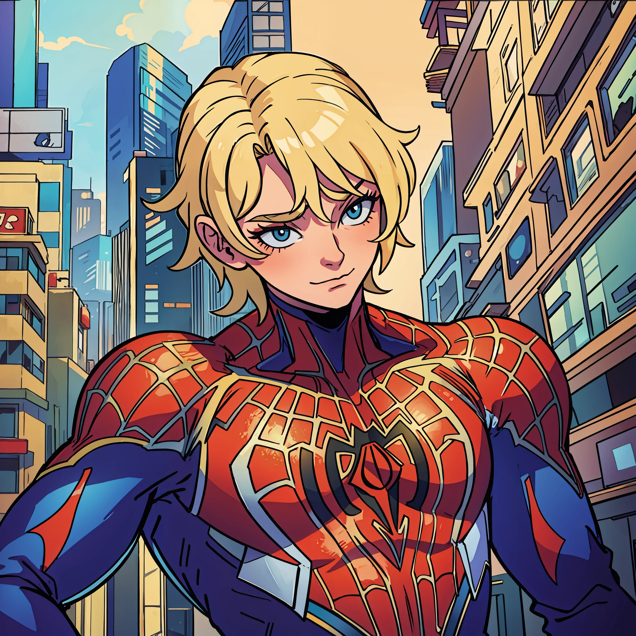 Blonde spiderman