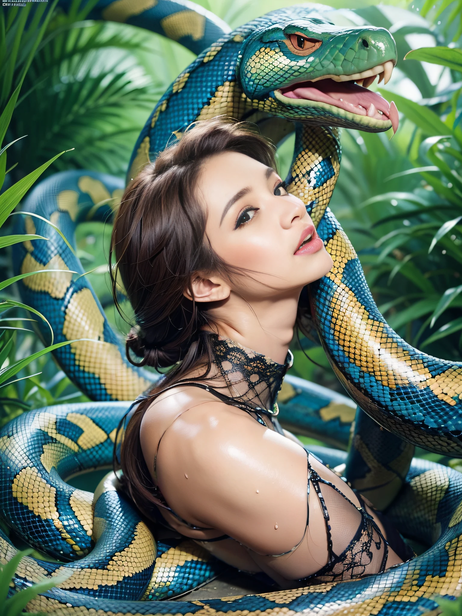 Make the anaconda head Match the color pattern