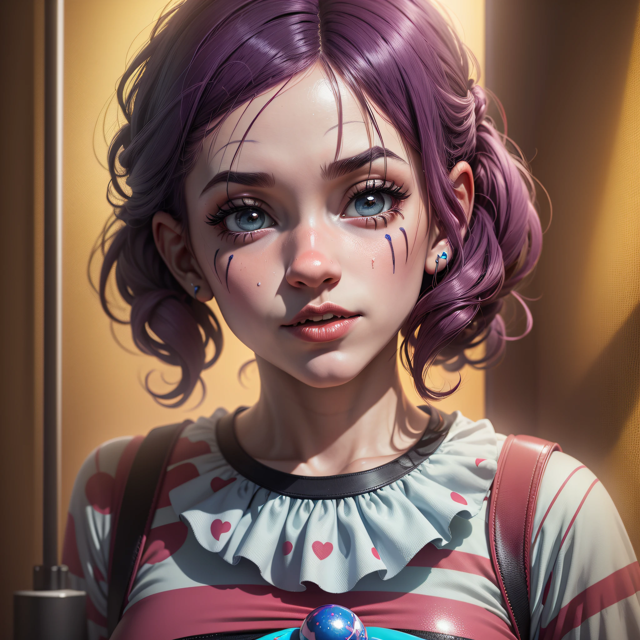 cartoon, clown girl, milkshake, 4k, rtx, ray tracing, obra-prima --auto --s2