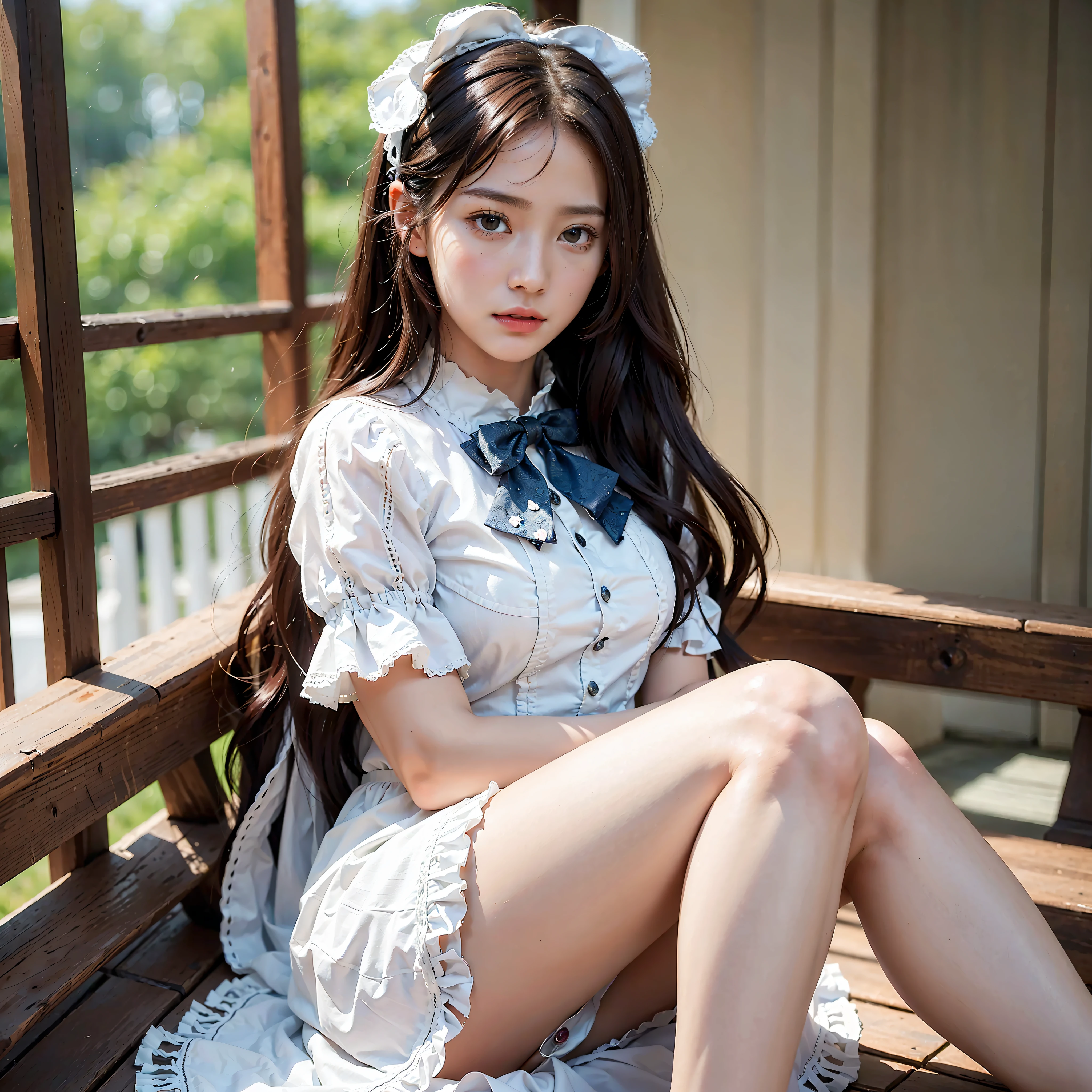 High Quality, Masterpiece, Highly Detailed, High Resolution, 4K, Ultra High Definition, Detailed Shadows, Ultra Realistic, Dramatic Lighting, 1girl, Solo, Detailed Face, Realistic Eyes, Realistic Skin, Dynamic Hair, Dynamic Pose, Dynamic Angle, White Flower Dress, White Background, ulzzang-6500-v1.1, (raw Photo:1.2), ( photorealistic:1.4), beautiful detailed girl, very detailed eyes and face, beautiful detailed eyes, ridiculous, incredibly ridiculous, huge file size, super detailed, high resolution, very detailed, best quality,
(Bright indoor), (soft light), (low contrast), (shallow depth of field), (portrait of a beautiful woman illuminated by gentle light), (extremely delicate and elegant depiction), (short length bangs), (hair color is a dark chestnut shade with a slight brown tone), (hair with a subtle and gentle wave), (small braids intricately woven on the side of long hair), (adorned with a thin ribbon), ( white blouse with small frills), (bow tie), (blue long skirt), (white short ankle socks), illustration, very detailed, CG, unified, 8k wallpaper, amazing, fine detail, best quality, Very detailed CG unified 8k wallpaper, face light, movie lighting, 1girl, , ((no panties)), ((dynamic pose))), (camel toe), (half), (bent knees and legs sitting))