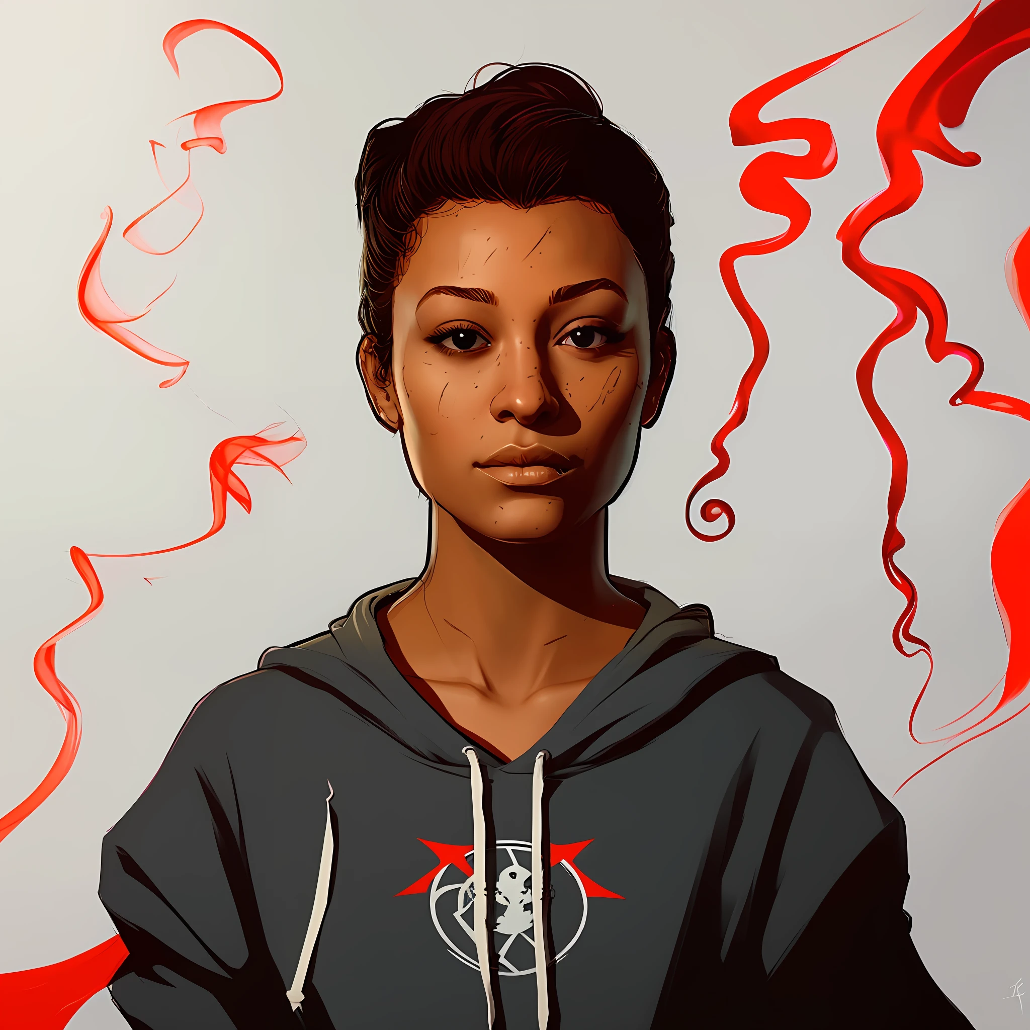 There is a Caucasian woman with shoulder blonde hair and white shirt, Charlie Bowater character art, character art closeup, character portrait closeup, detailed character portrait, charlie bowater art style, closeup character portrait, character art portrait, stylized portrait, Willow Smith portrait, willow smith portrait, RPG avatar character portrait portrait, character headshot portrait