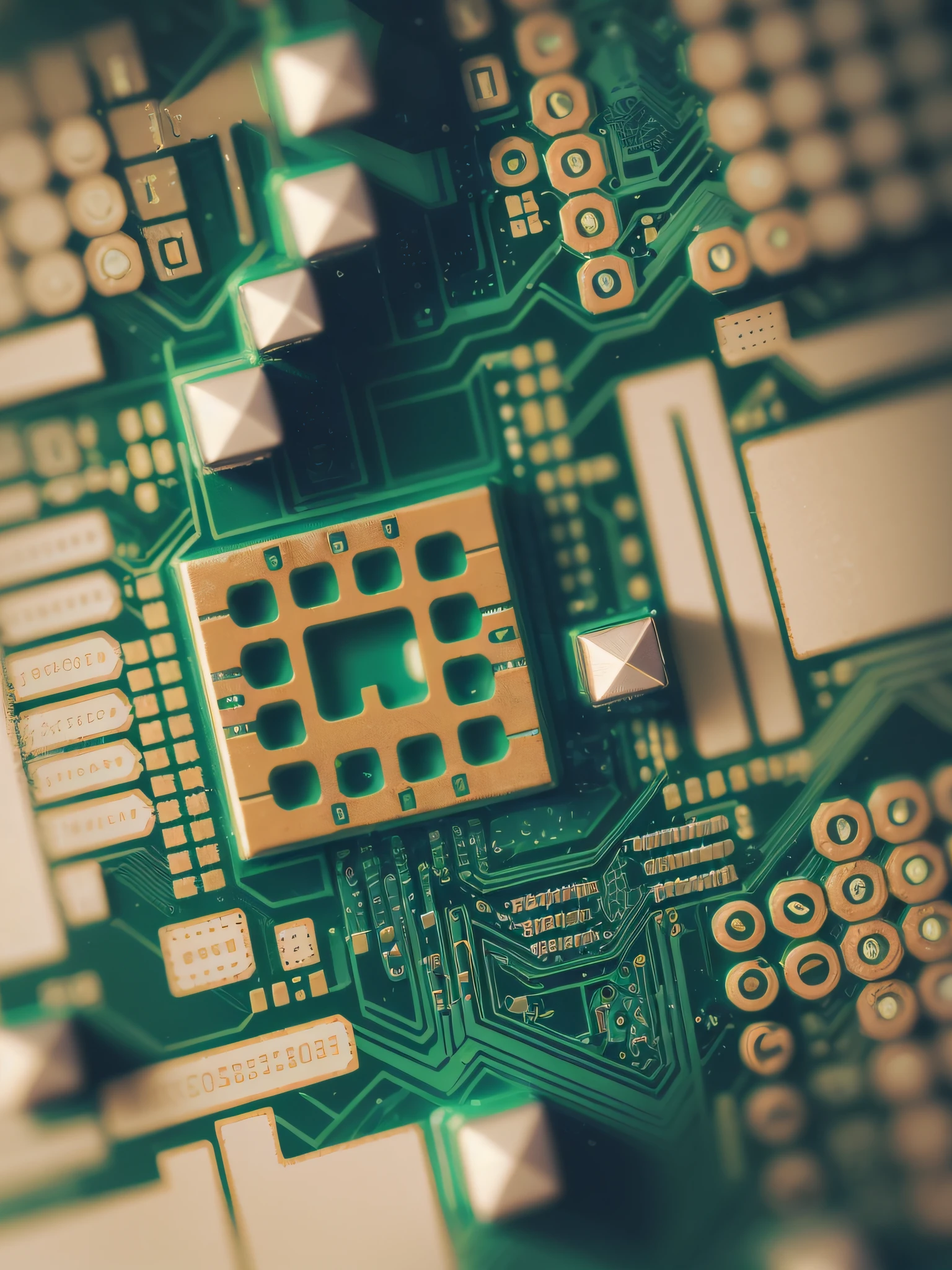 ((masterpiece)), (best quality), (high detail), Inspired by Miki Asai's macro photography, create a detailed extreme close-up of a circuit board --auto --s2