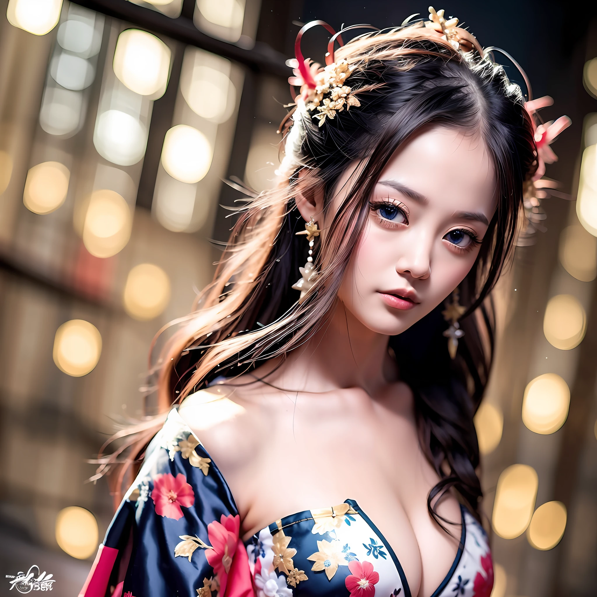 Realistic pictures of (1 cute Korean actress) shoulder-length hair, Chinese makeup, very beautiful, E cup breast size, pink floundering clothes, wipe sweat, under the tree, spring, sideways, clear facial features, high resolution, sharp and realistic details, reflected light, optical illusion, UHD, masterpiece, highest quality, high resolution, 16k, golden ratio, accessories on the forehead --auto --s2