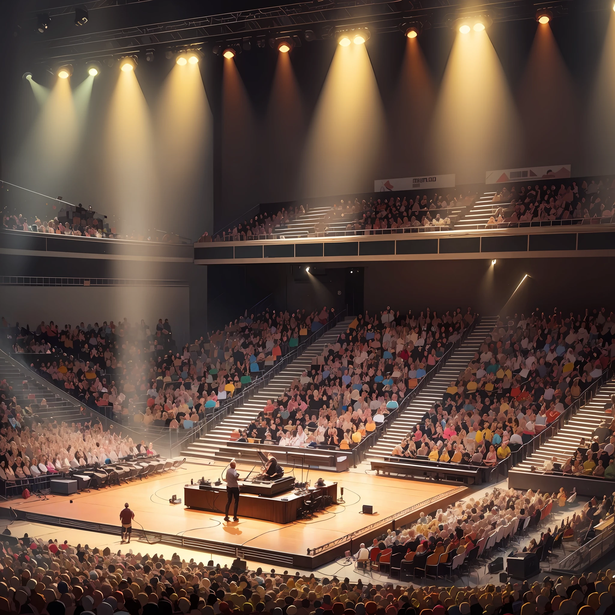 concert vector illustration audience stage --auto --s2