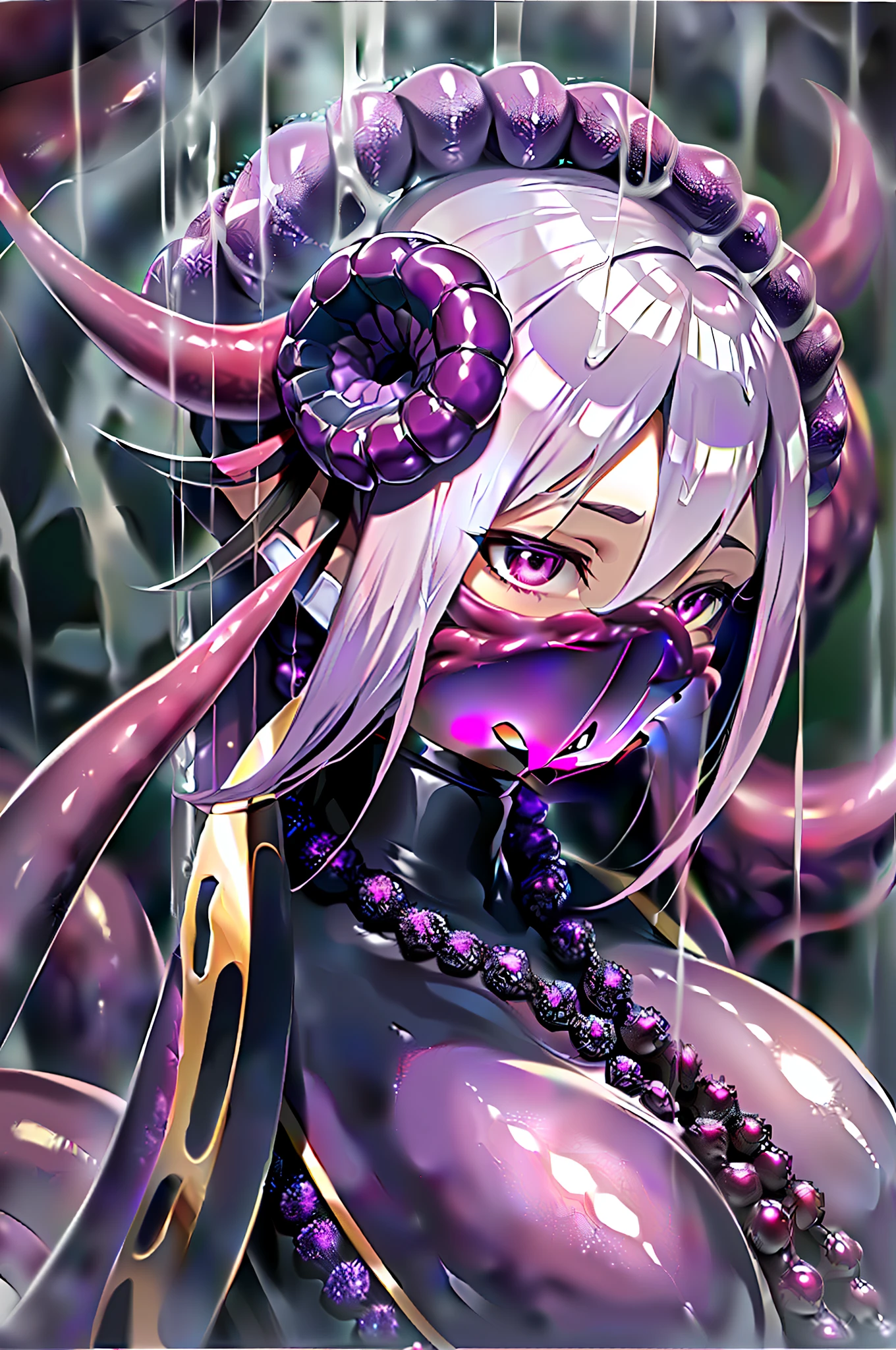 A complete purple tentacle form