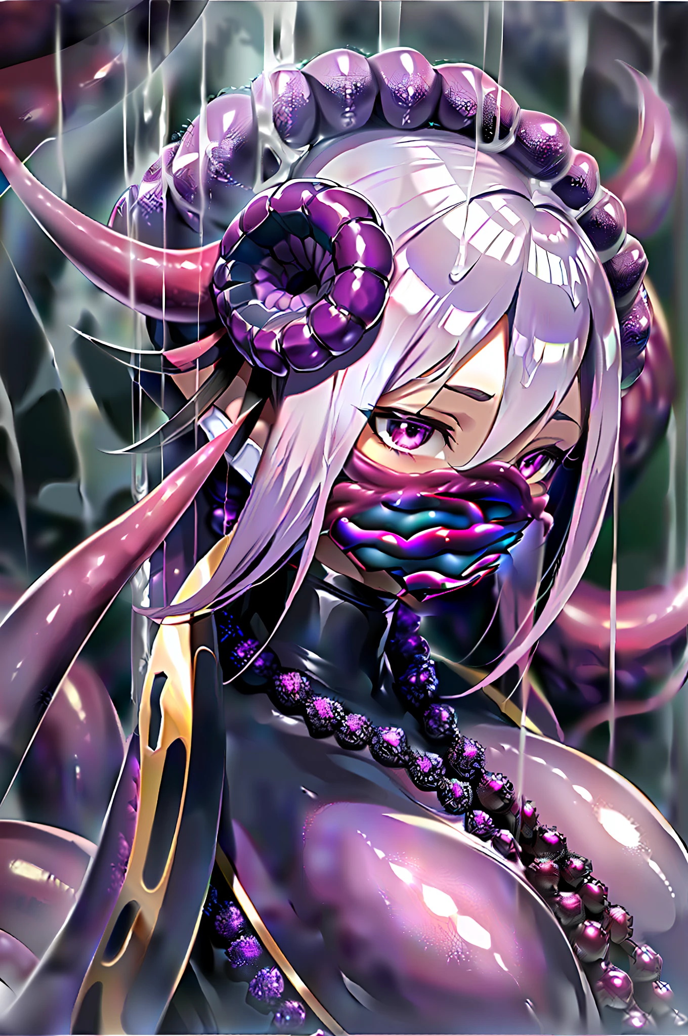 A complete purple tentacle form