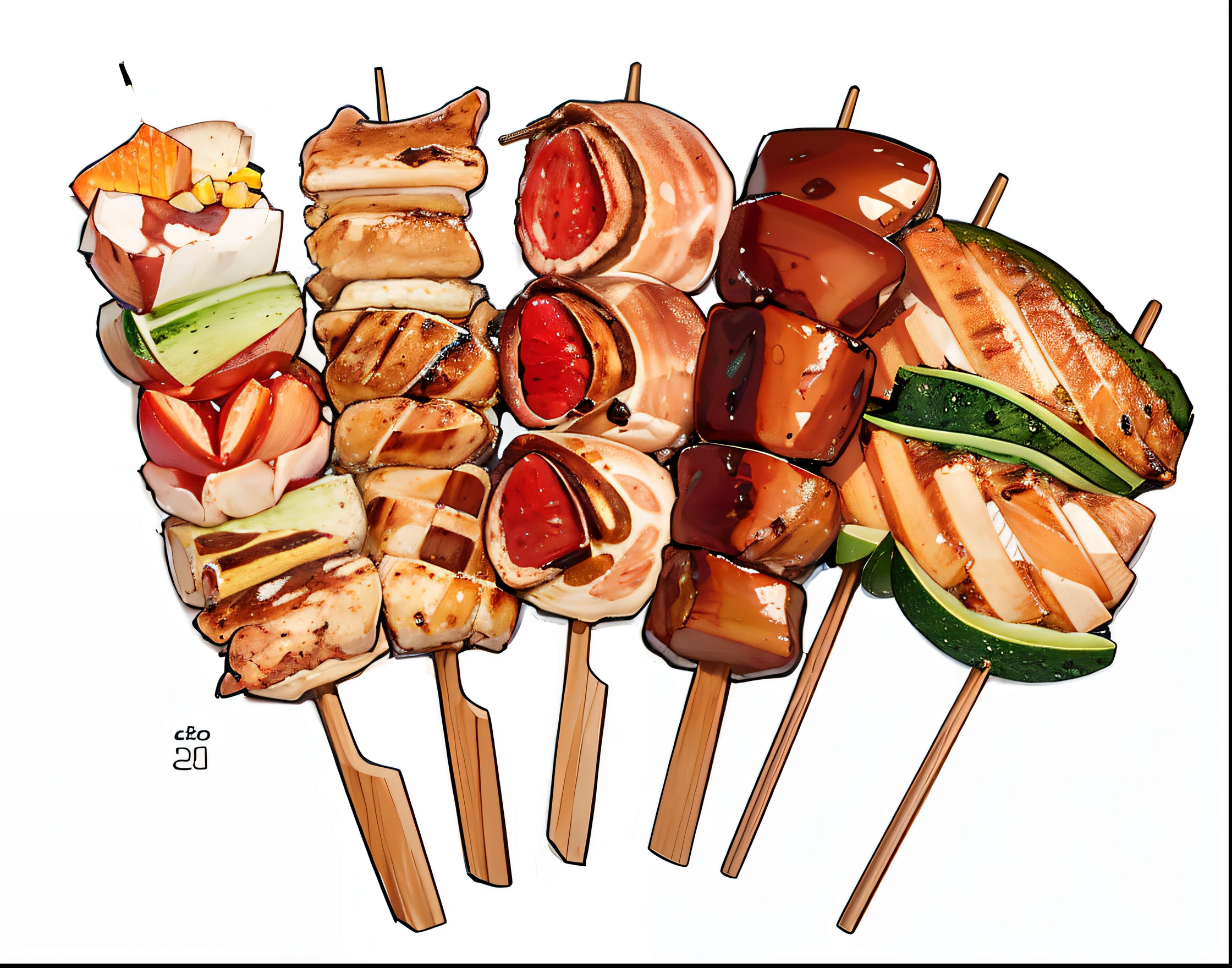 (realism: 1.4), food, barbecue, skewers