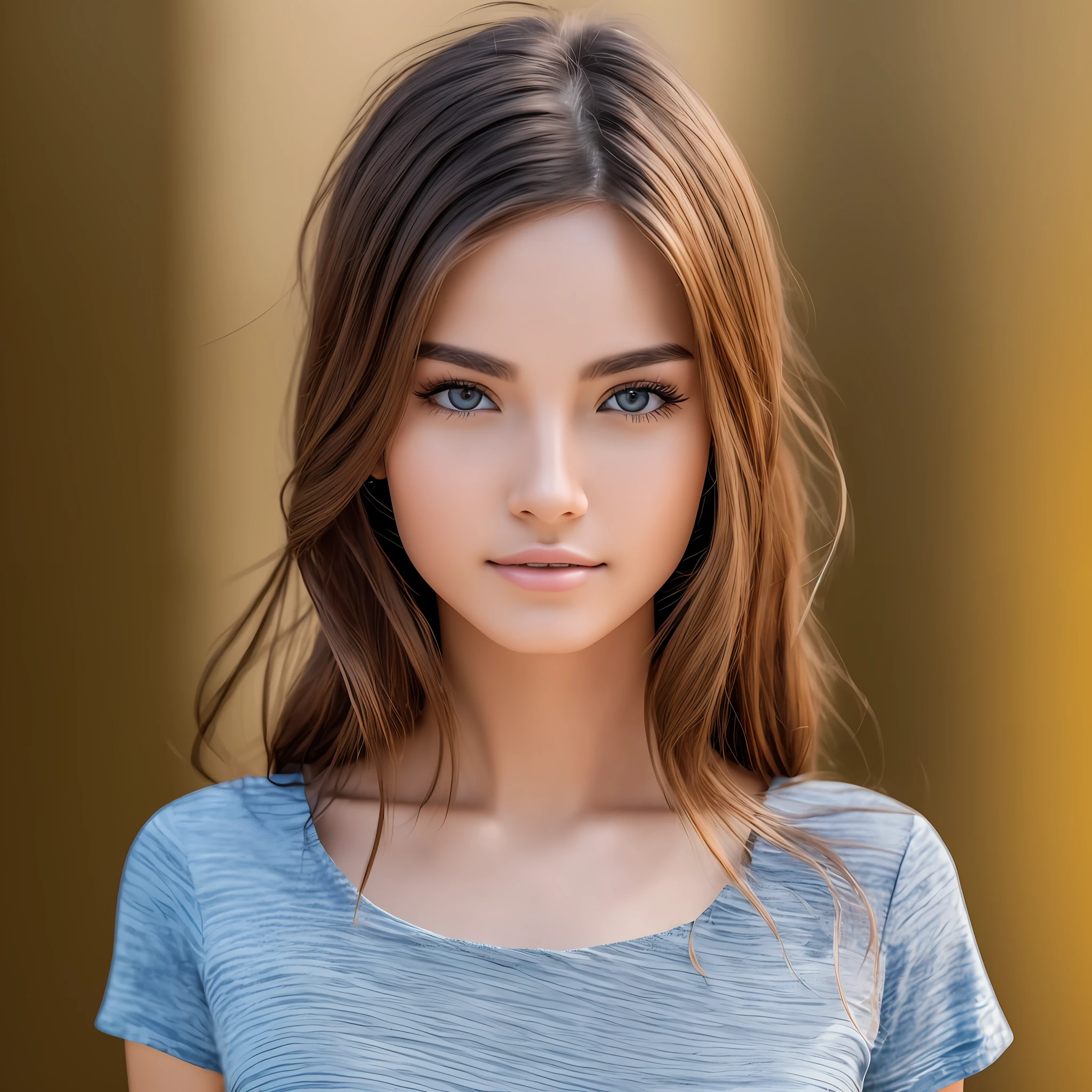 Dress, (Photorealistic: 1.4), (Hyper-Realistic: 1.4), (Realistic: 1.3), (Smooth Lighting: 1.05), (Movie Lighting Quality Improvement: 0.9), 32K, 1 Girl, 20 Year Old Girl, Realistic Lighting, Backlight, Face Light, Ray Trace, (Bright Light: 1.2), (Quality Improvement: 1.4), (Quality Improvement: 1.4), (Top Quality Real Textured Skins: 1.4), Fine Eyes, Fine Face, Fine Quality Eyes, (Anxious Expression: 0.0), Face Closeup, T-shirt, (Enhance Body Line Mood: 1.1), Golden Ratio (Enhance Skin Texture Beauty: 1.1) --auto --s2