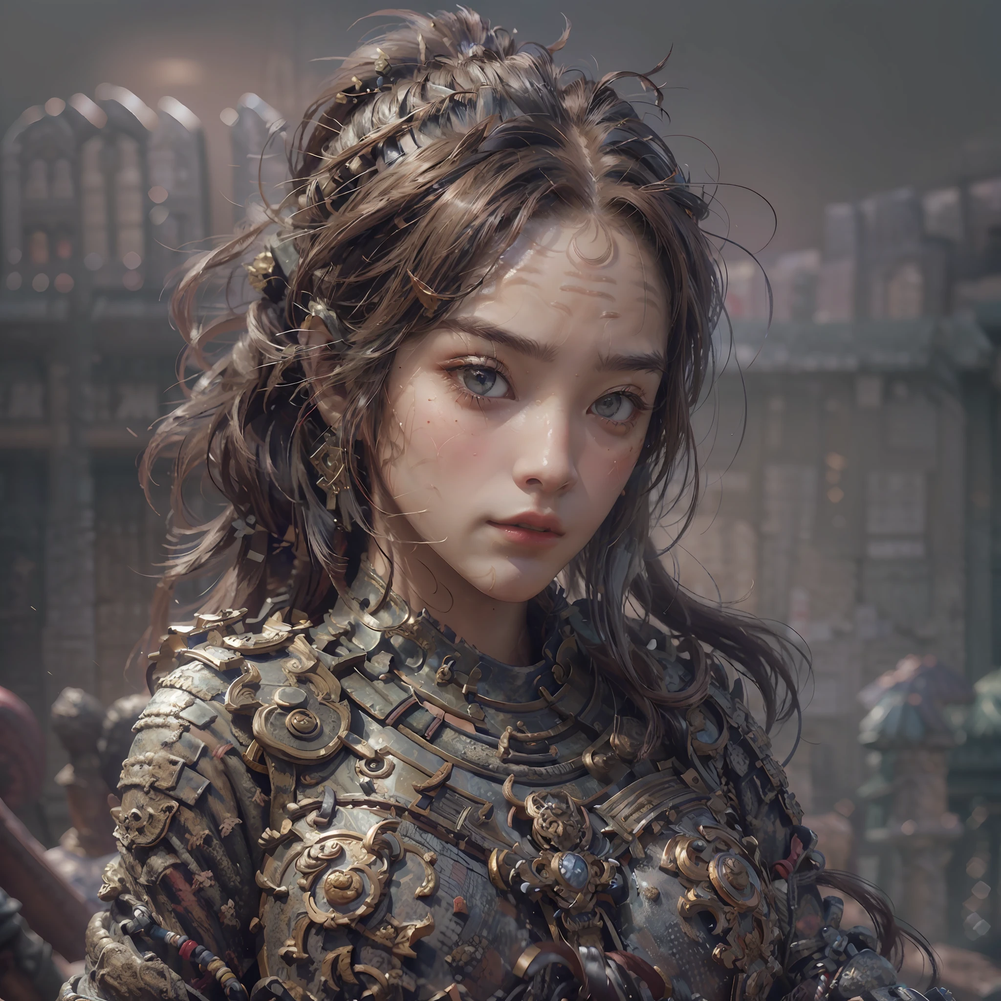 1girl, Beautiful face, (photo realistic:1.4), (high detailed skin:1.3), 8k uhd, dslr, high quality, high resolution, 4k, 8k, absurdres, best ratio four finger and one thumb, (realistic:1.4), little lips, ((Best quality, 8k, 32k, Masterpiece :1.3)), A pretty woman, ((brown hair, Big breasts :1.2)), Highly detailed face and skin texture, Detailed eyes, Double eyelid, (realistic face:1.3), ponytail contorted, full body, --auto --s2