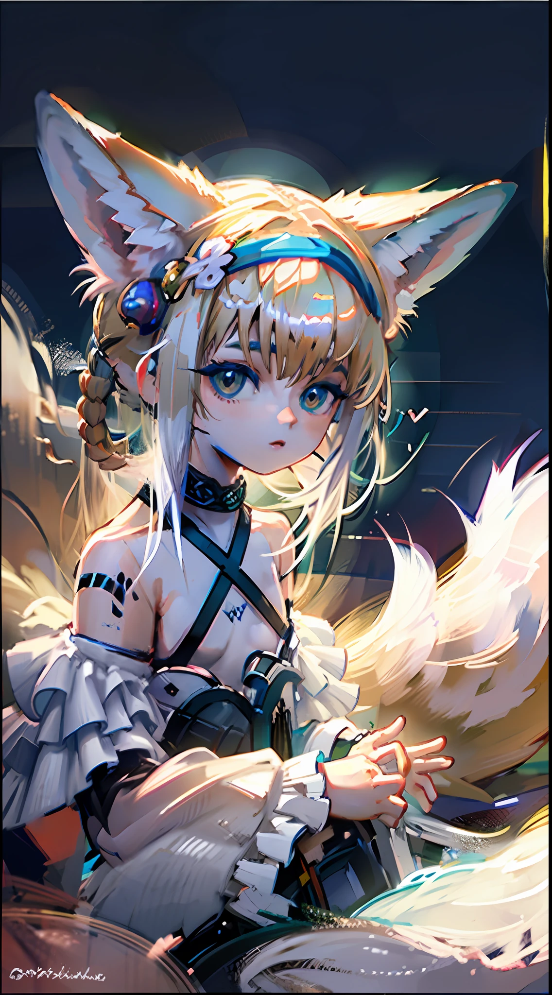 Blonde hair, blue eyes, unusual beauty, pure and elegant temperament, turquoise eyes reflect a slightly pale fire, both deep as the sea, and like the purest gemstones, turquoise eyes reflect a slightly pale fire, both deep as the sea, and like the purest gemstones, masterpiece, best quality, realistic, hyper-detailed, (shiny skin), slim, dynamic lighting, high resolution, clear focus, depth of field