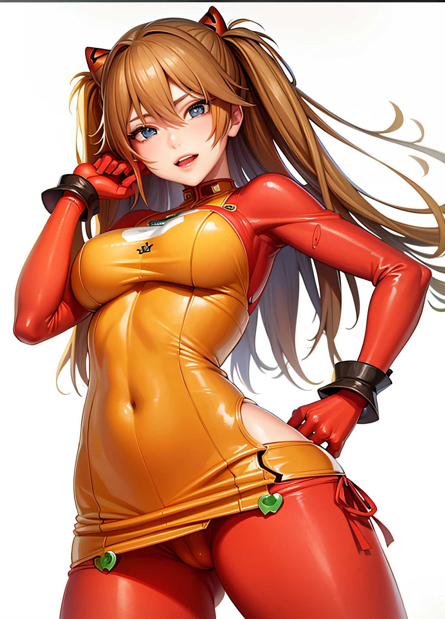 Best quality, masterpiece, high resolution, ung girl, (Asuka Langley Soryu: 1.1), Asuka Langley Soryu's face, open legs, transparent silk lace lingerie, torn and tight clothes, wet clothes, beautiful and lustful face, red hair ornaments, looking at the audience, blue eyes, blue pupils, confused expressions, provocative expressions, slightly open lips, saliva at the corners of the mouth, lips, long hair, beautiful face, red face, Full body, (wet: 1.3), thighs, small buttocks, realistic, (realistic face: 1.2), (big breasts: 1.1), (thin waist: 1.1), camel toes, camel toes, wet bottoms, lustrous clothes, tindal effect, realism, (reality: 1.5), shadow studio, edge lighting, two-tone lighting, (high detail skin: 1.2), 8k UHD, DSLR, soft light, high quality, volumetric lighting, photo, high resolution 4K, 8k, blurred background