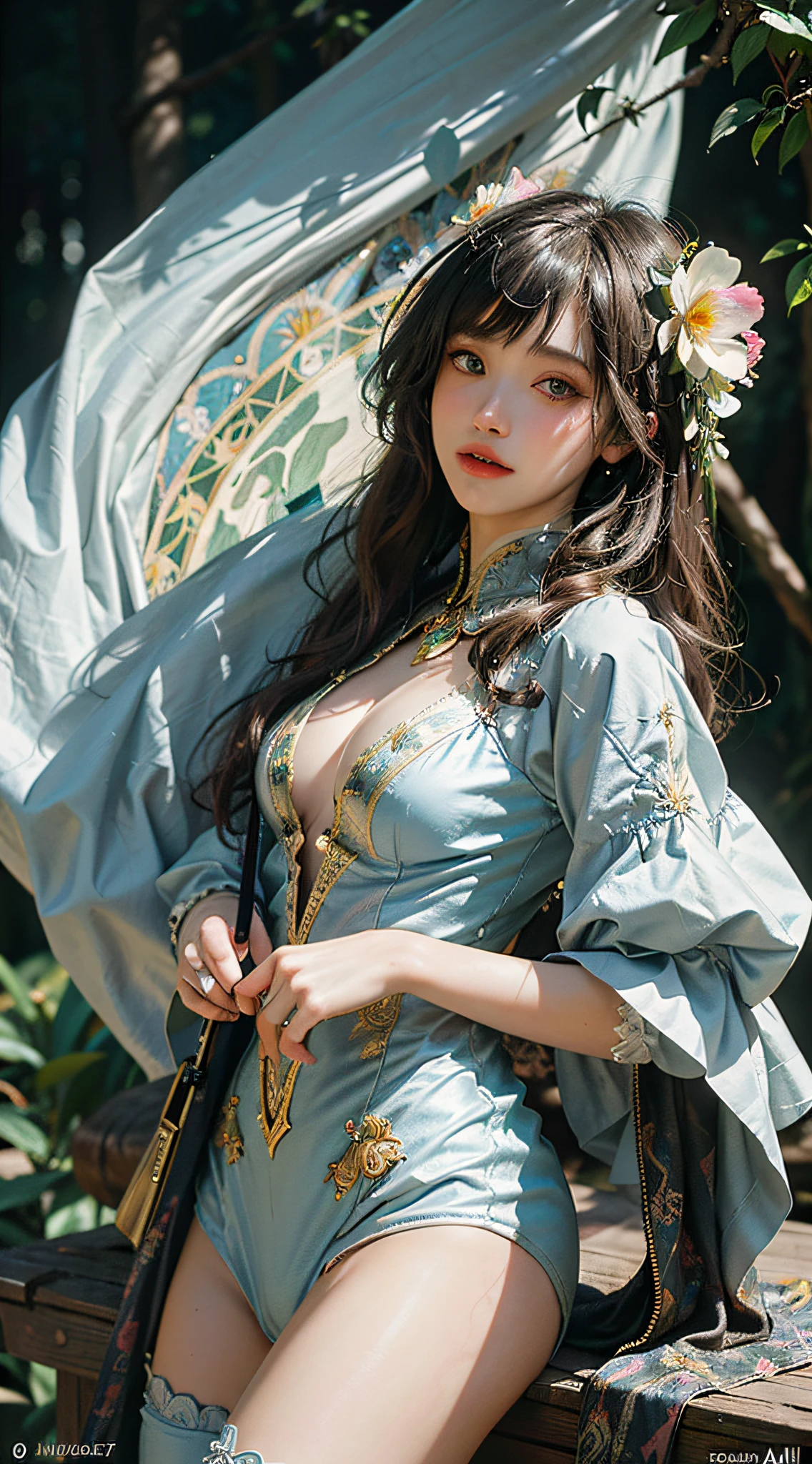Portraits of the most beautiful chaotic forms, elegance, Fauvist design, bright colors, romanticism, by James Jean, Roby Dwi Antono, Ross Tran, Francis Bacon, Michal Mraz, Adrian Ghenie, Petra Cortright, Gerhard Richter, Takato, Yamamoto, Ashley Wood, Atmosphere, Trends on ArtStation. 8K masterpiece. (Alphonse Mucha Style:1.2), 3D Render, CGI, Symetrical, Octane Render, 35mm, Bokeh, 9:16, (Intricate Details:1.12), HDR, (Intricate Details, Hyperdetailed:1.15), (Natural Skin Texture, Hyperrealism, Soft Light, Sharp:1.5), rimlight, low, glowing, thigh,