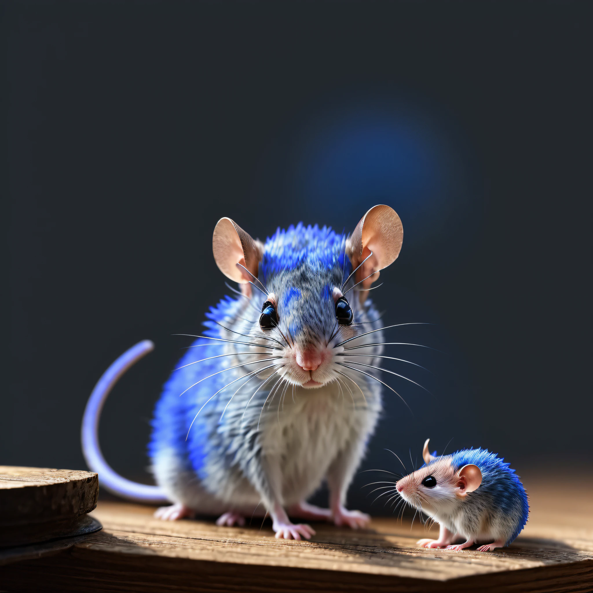 Rodent Mouse Jungle Lazy Small Cornflower blue, Precious, Magnificent and Sumptuous, in the style of Charles Reiffel, Wim Crouwel and Franz Kline, 32k resolution --auto --s2