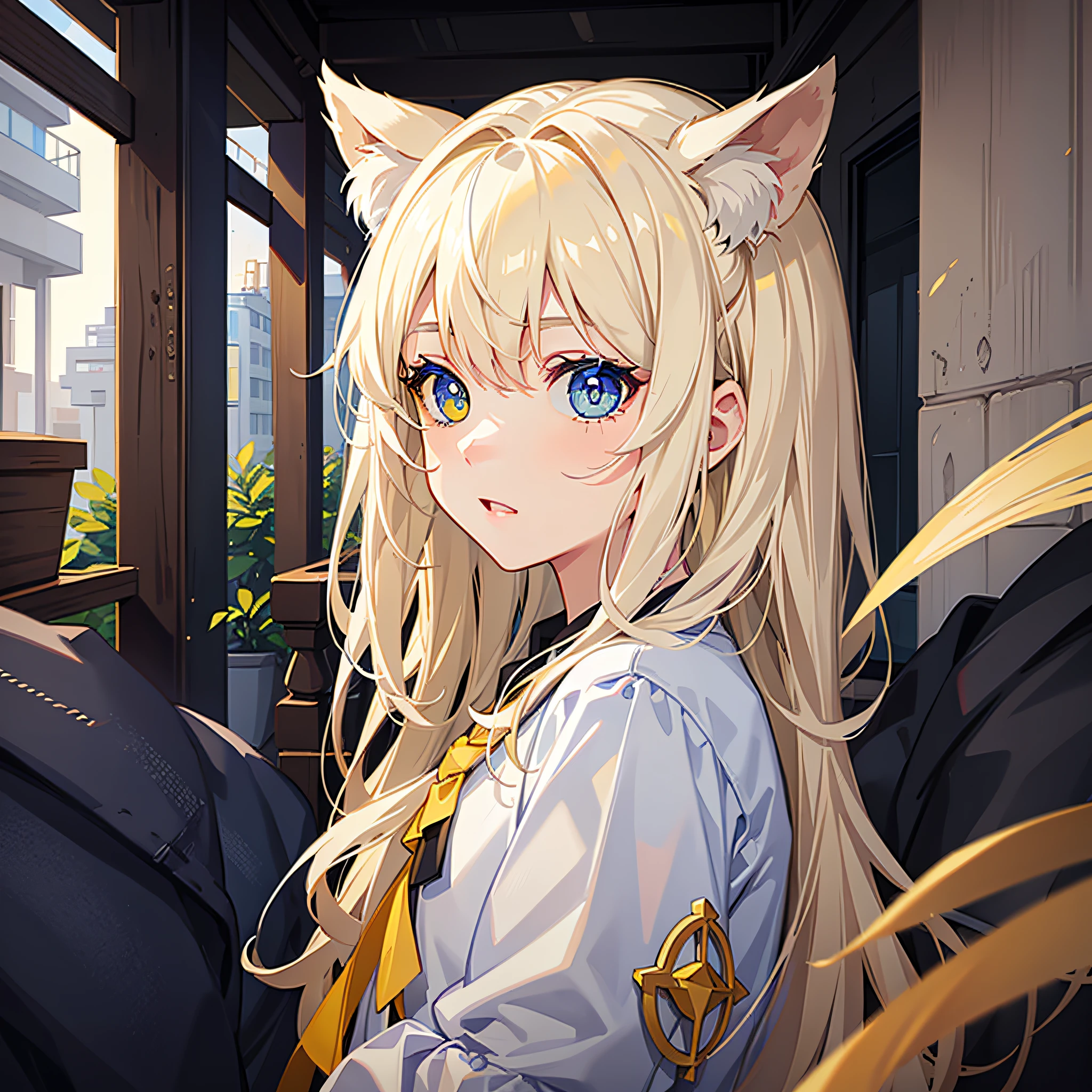 Girl with Heterochromatic Eyes (( Blue Left Eye, Yellow Right Eye))