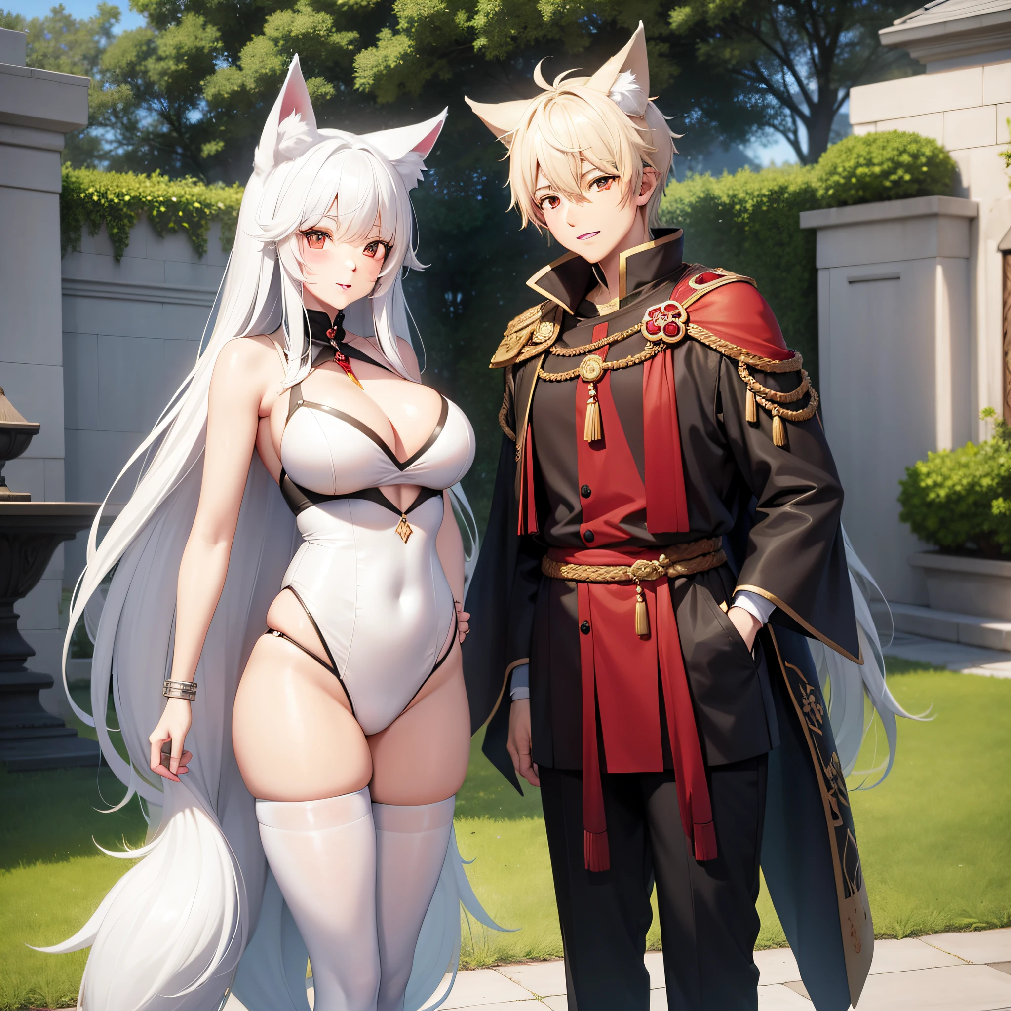 an anime hefty with white haired fox orehas with sinza