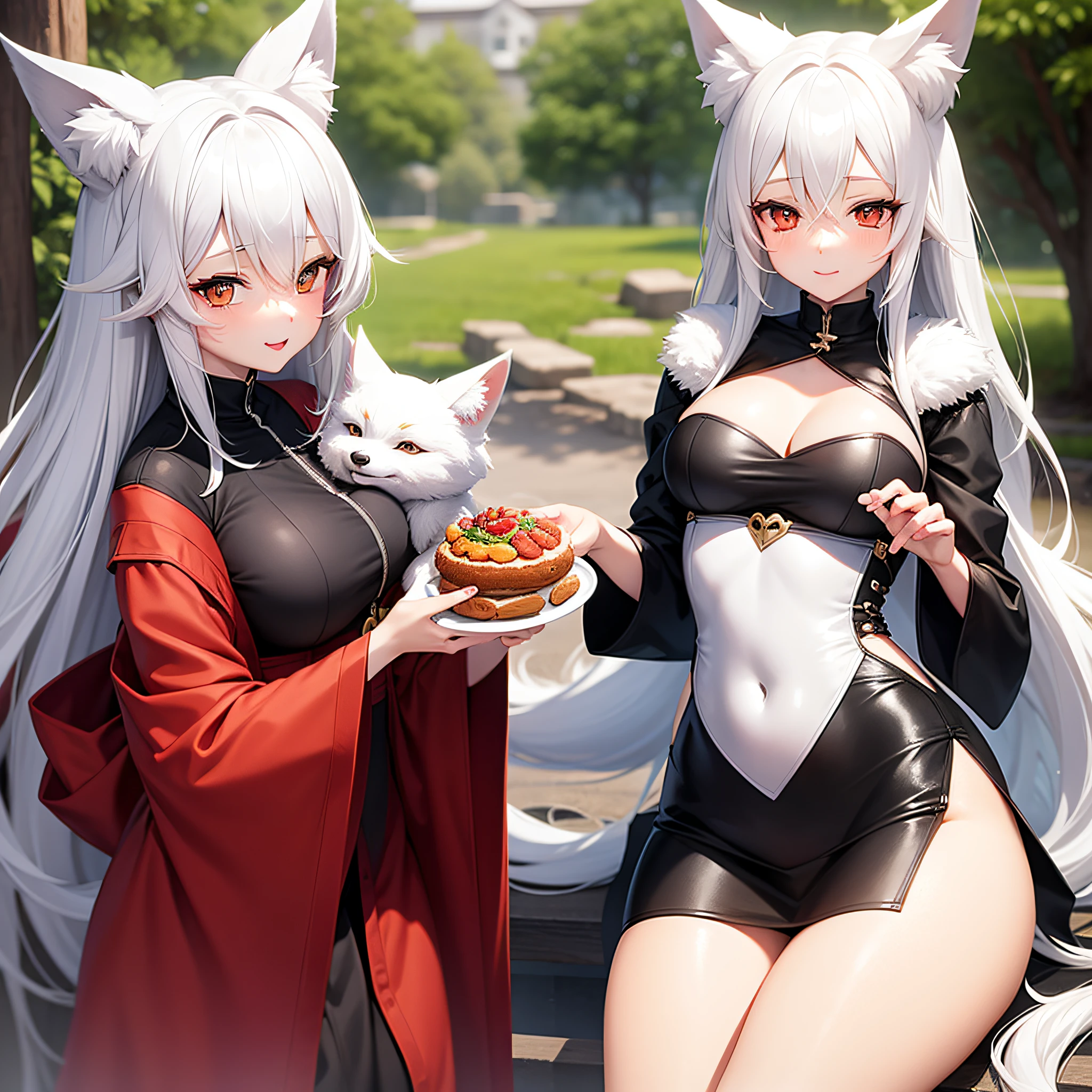 an anime hefty with white haired fox orehas with sinza