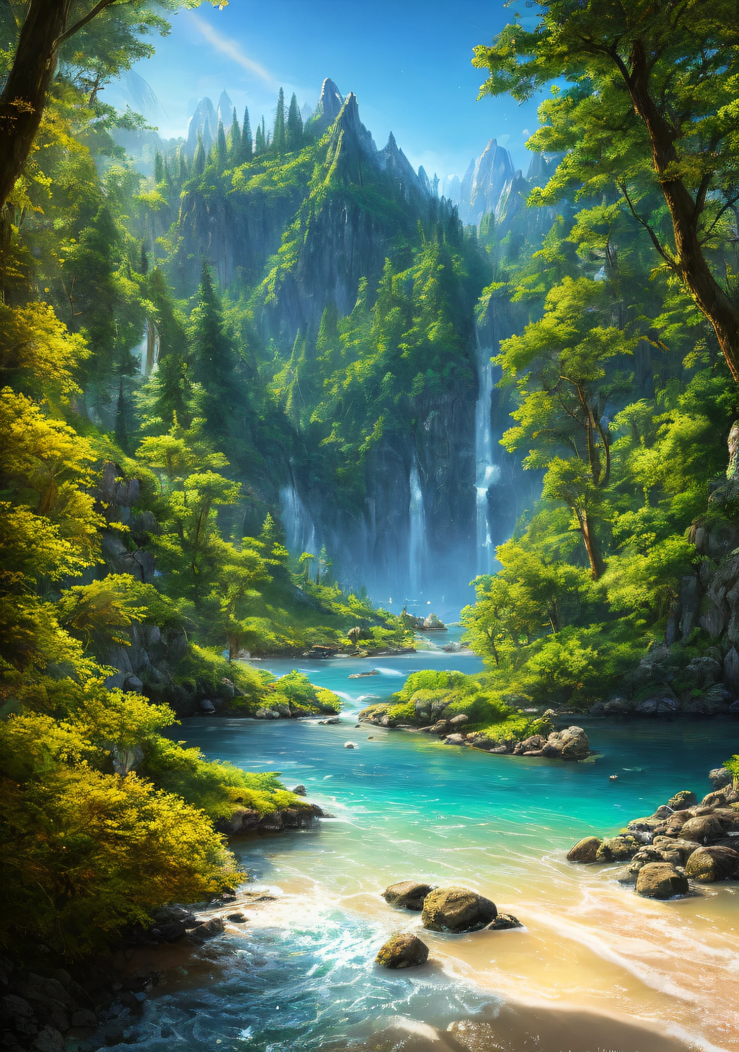 masterpiece, best quality, high quality,extremely detailed CG unity 8k wallpaper, An enchanting and dreamy scene of a sailing boat in fantasy forest, with towering trees, hidden fairy glens, creating a sense of mystique and enchantment, artstation, intricate, trending, award winning photography, Bokeh, Depth of Field, HDR, bloom, Chromatic Aberration ,Photorealistic,extremely detailed, trending on artstation, trending on CGsociety, Intricate, High Detail, dramatic, art by midjourney