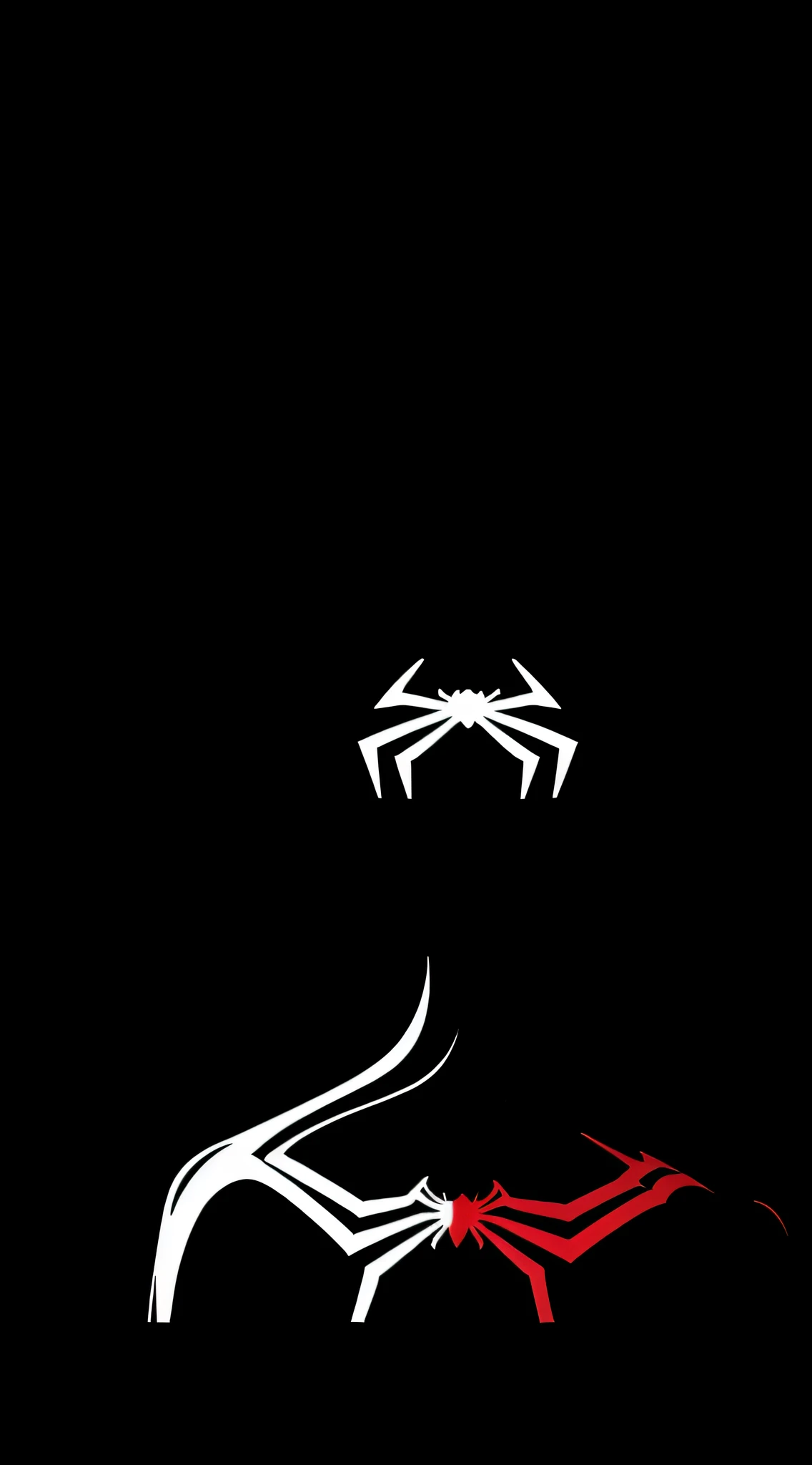 Minimalist design, ONLY COLORS THAT ARE USED ARE ((black, white and RED)), about ((SPIDERMAN)), (((simple))), simple, minimalist, without many details, abstract, brief, essential.