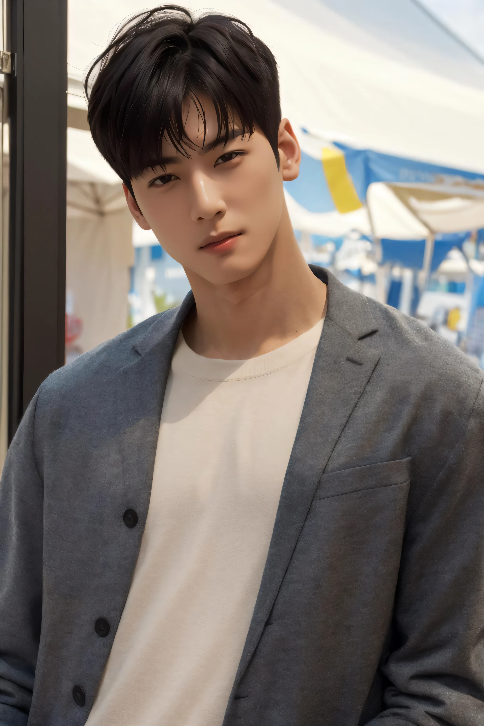 1boy, masterpiece, photorealistic, eunwoo, black hair, dark brown eyes, handsome, asian