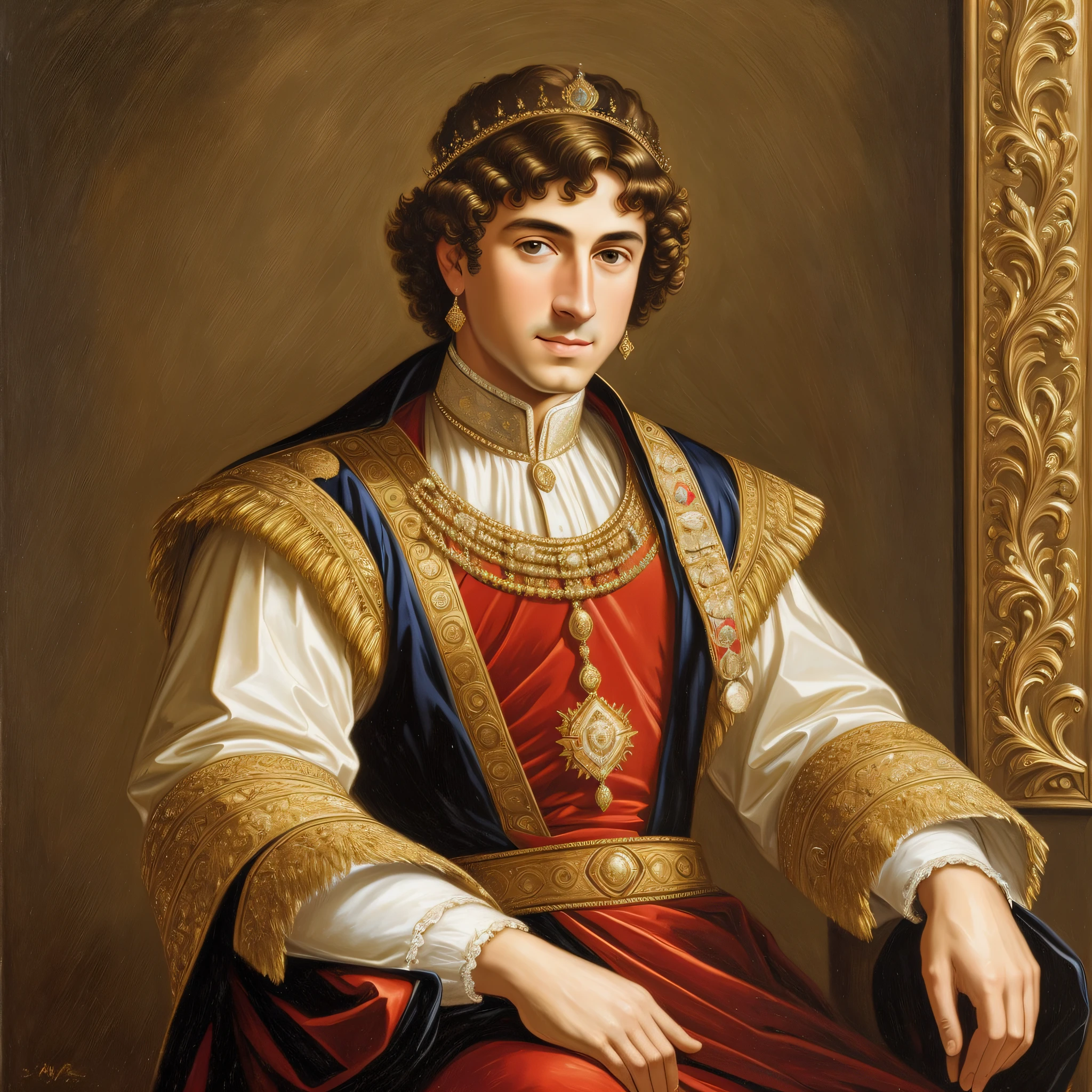 Portrait of royal oil painting, 8k resolution, masterpiece, male --auto --s2