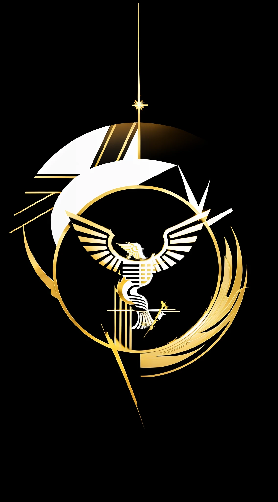 Minimalist design, ONLY COLORS THAT ARE USED ARE THE ((black, white and GOLD)), about the ((HUNGER GAMES)), (((simple))), simple, minimalist, without many details, abstract, brief, essential.